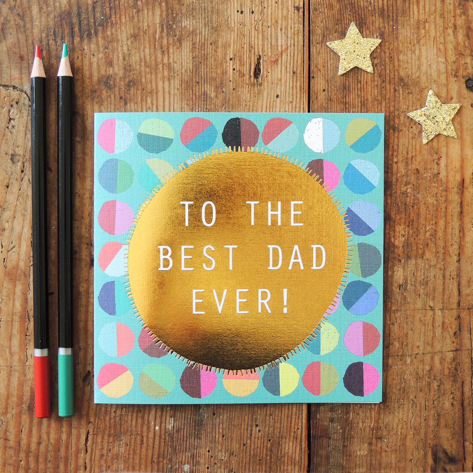 MLC06 gold foiled to the best dad ever! card