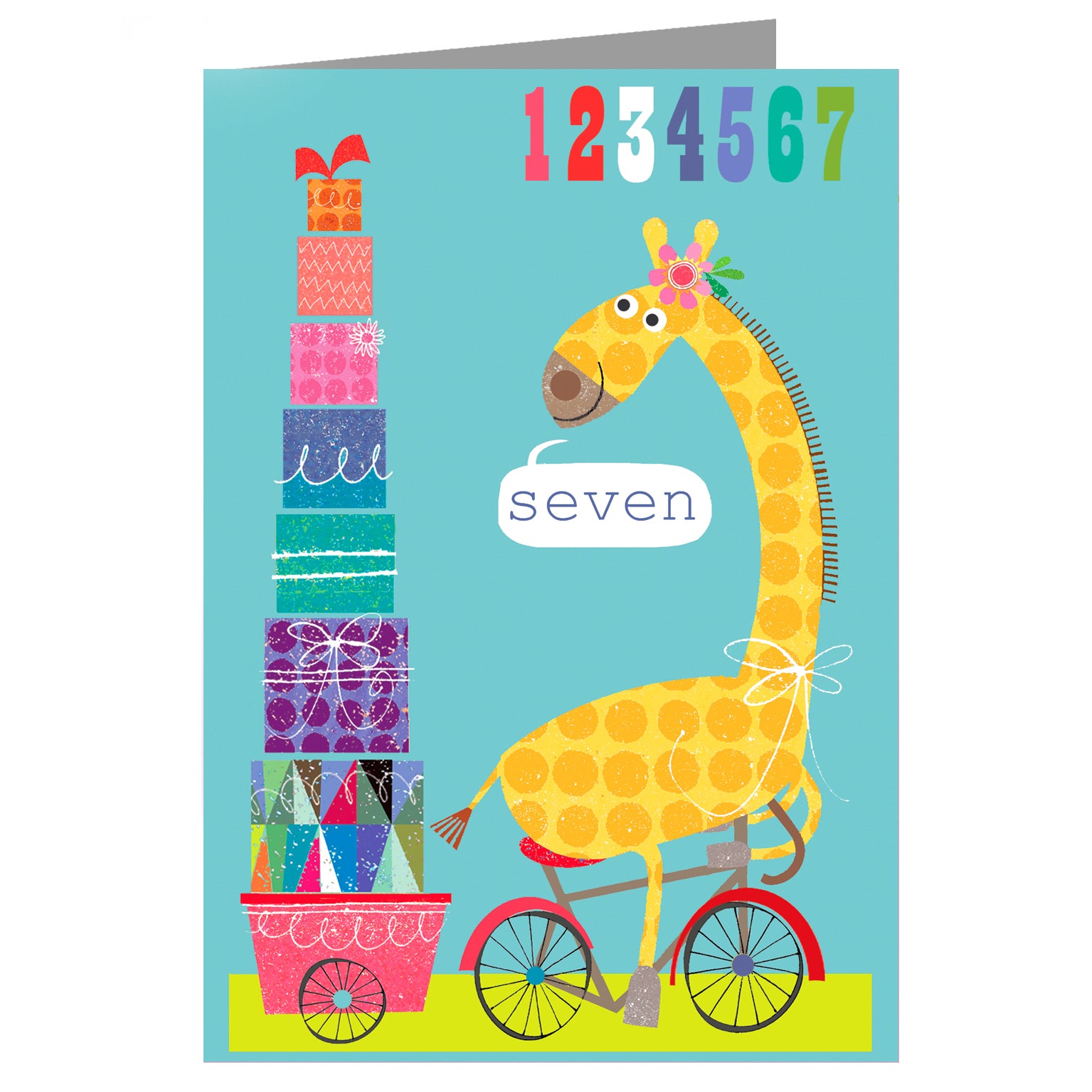 MM15 seven presents 7th birthday card