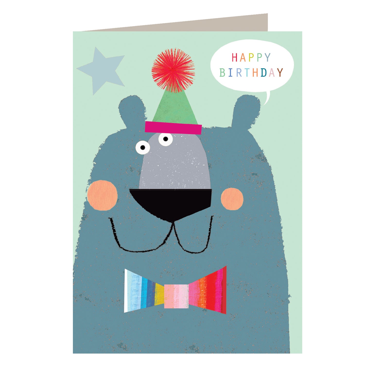 MT01 birthday bear greetings card