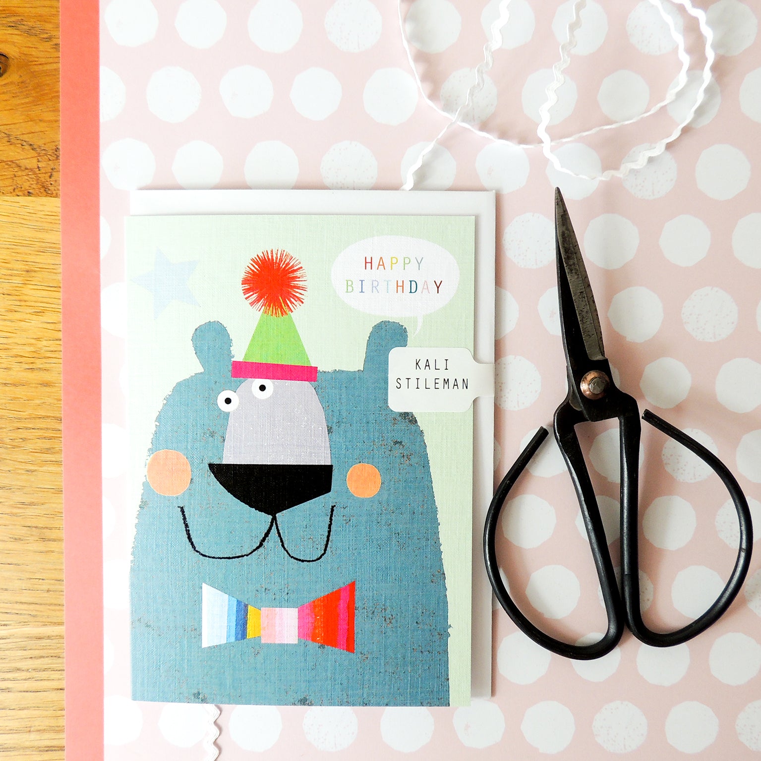 MT01 birthday bear greetings card