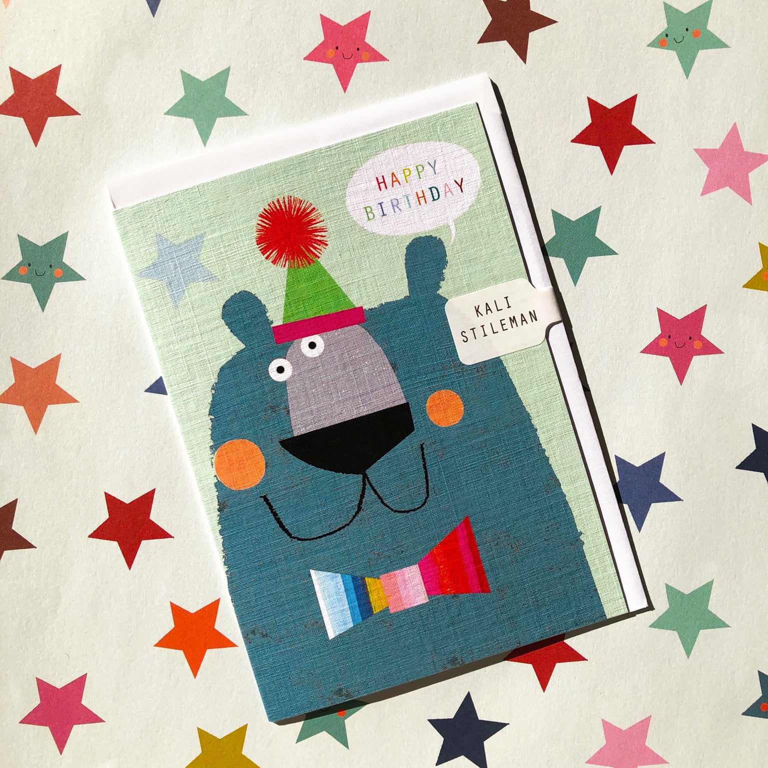 MT01 birthday bear greetings card