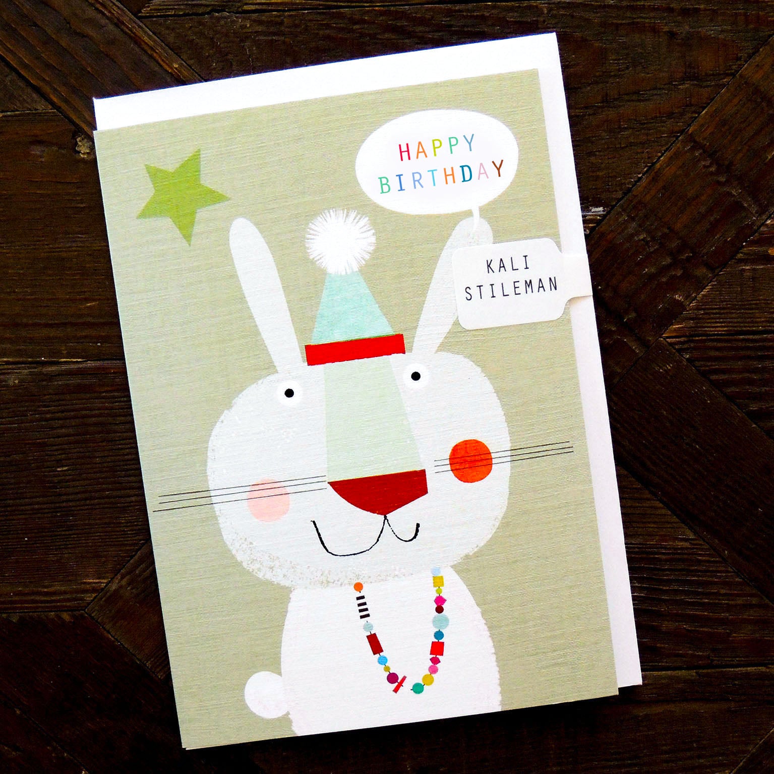 MT02 birthday bunny greetings card