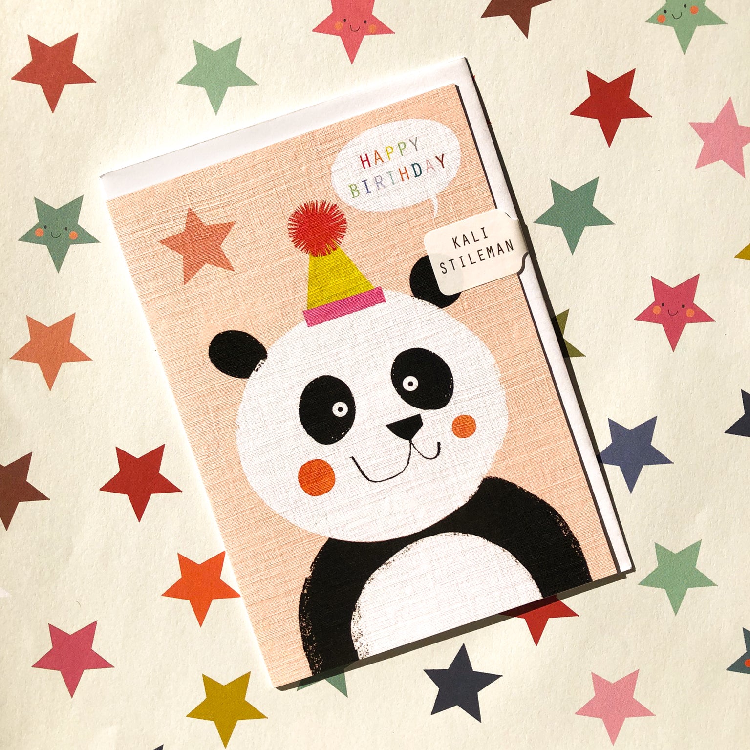 MT03 birthday panda greetings card