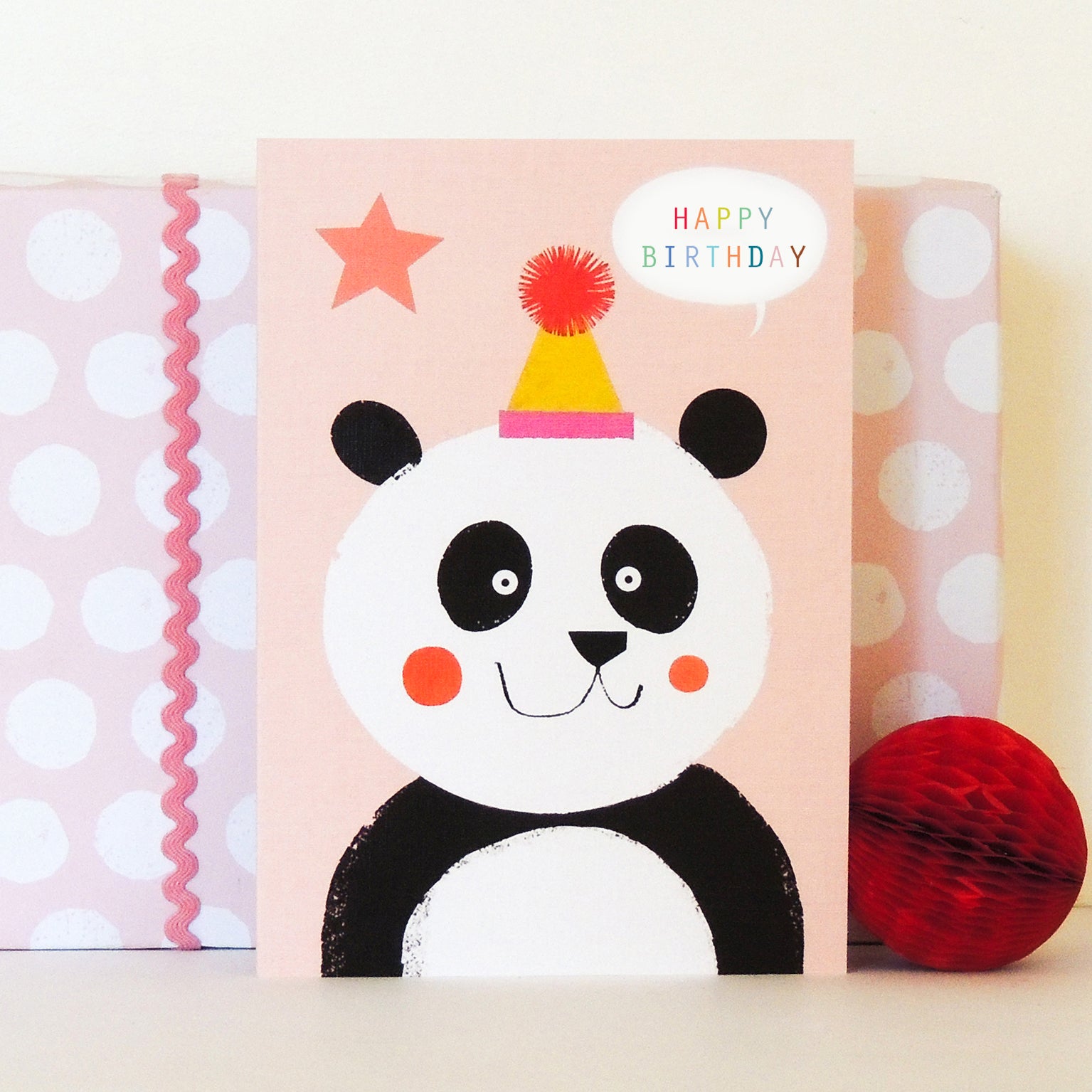 MT03 birthday panda greetings card