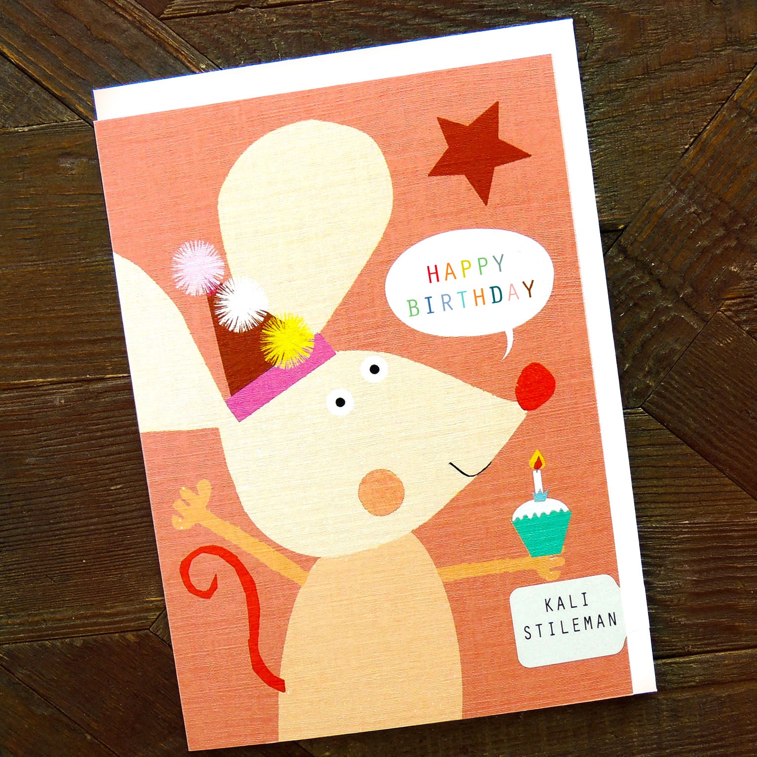 MT05 birthday mouse greetings card