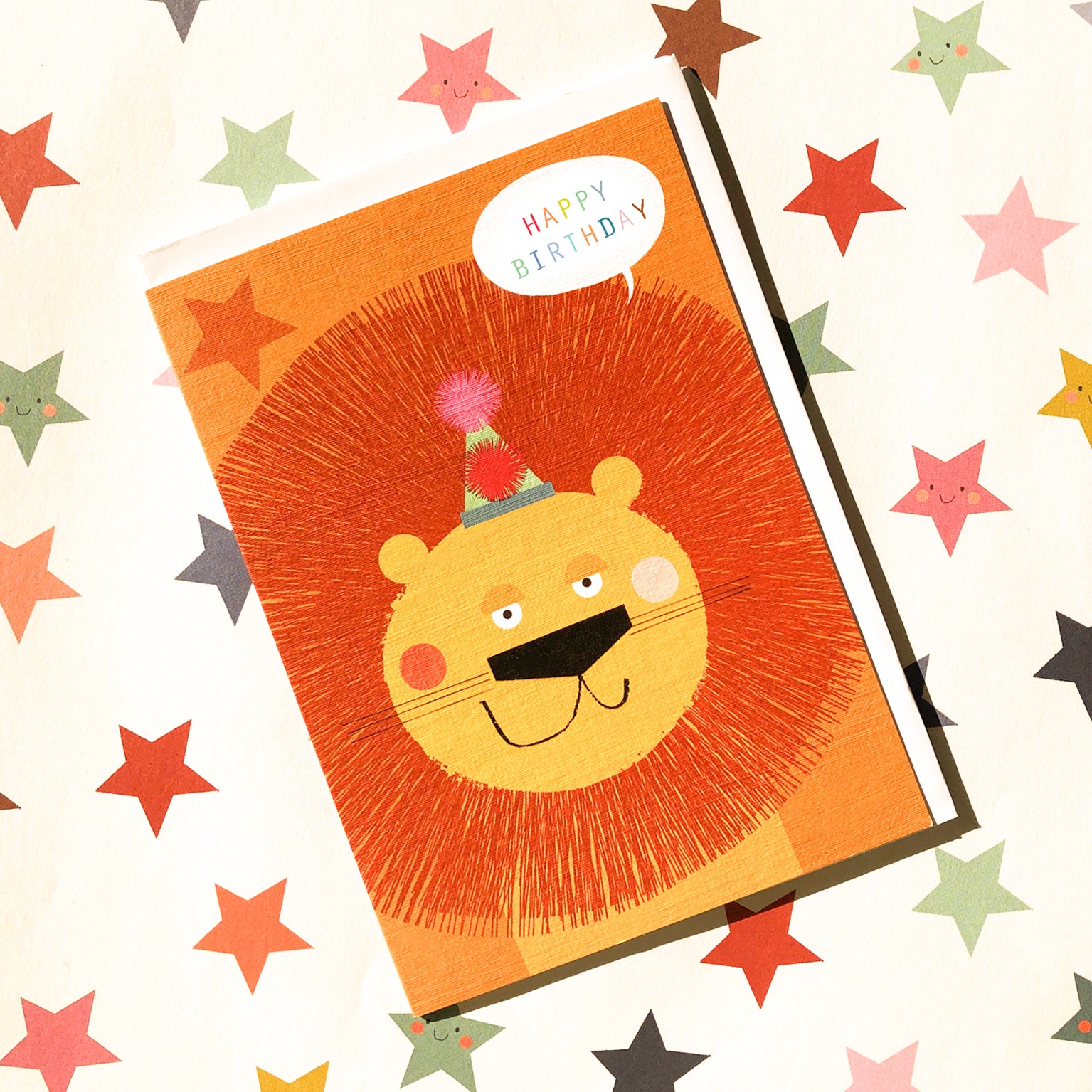 MT06 birthday lion greetings card