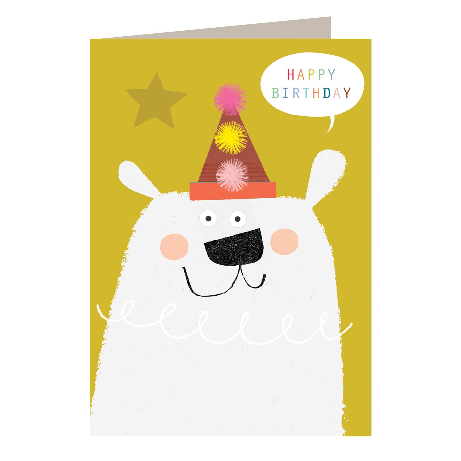 MT07 birthday polar bear greetings card