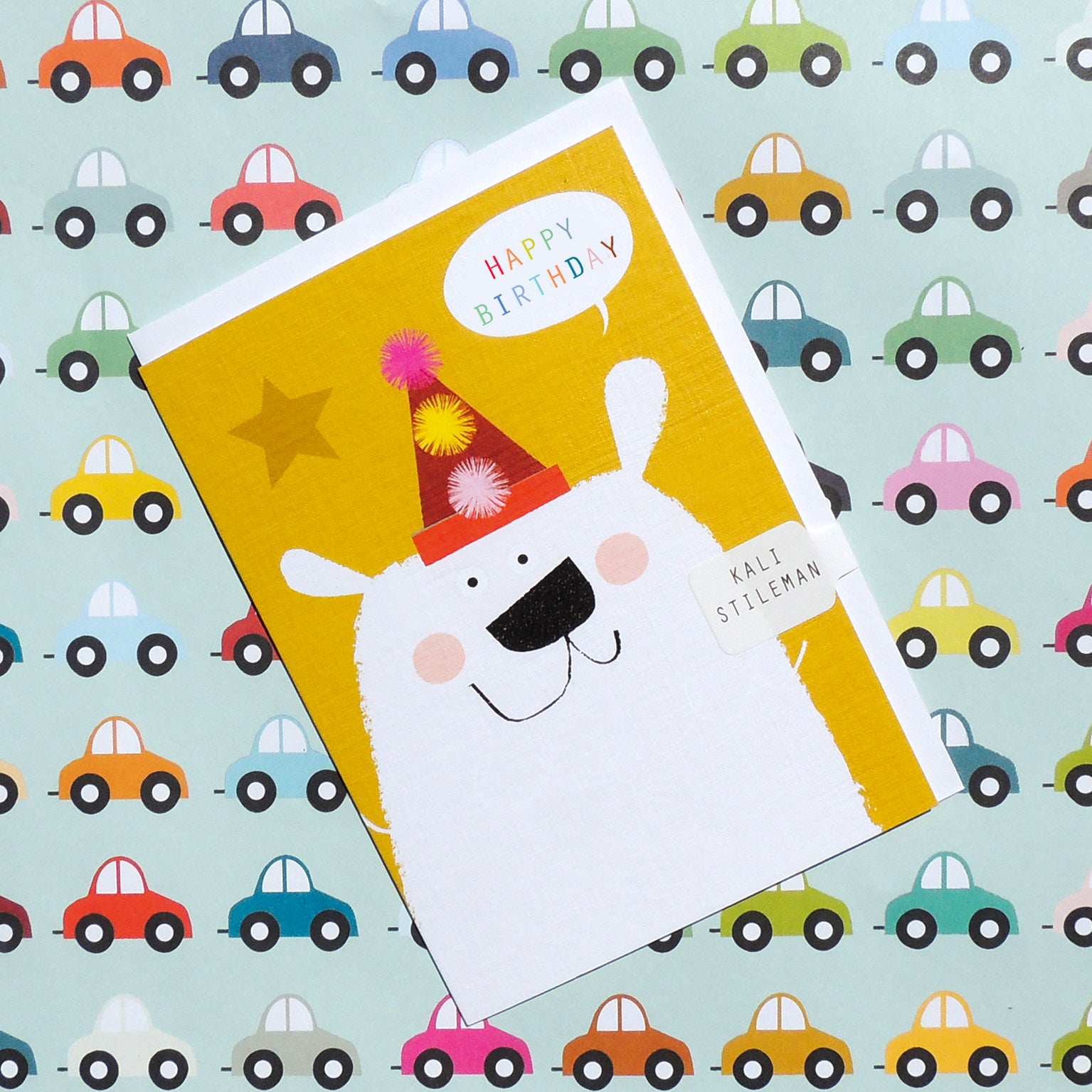 MT07 birthday polar bear greetings card