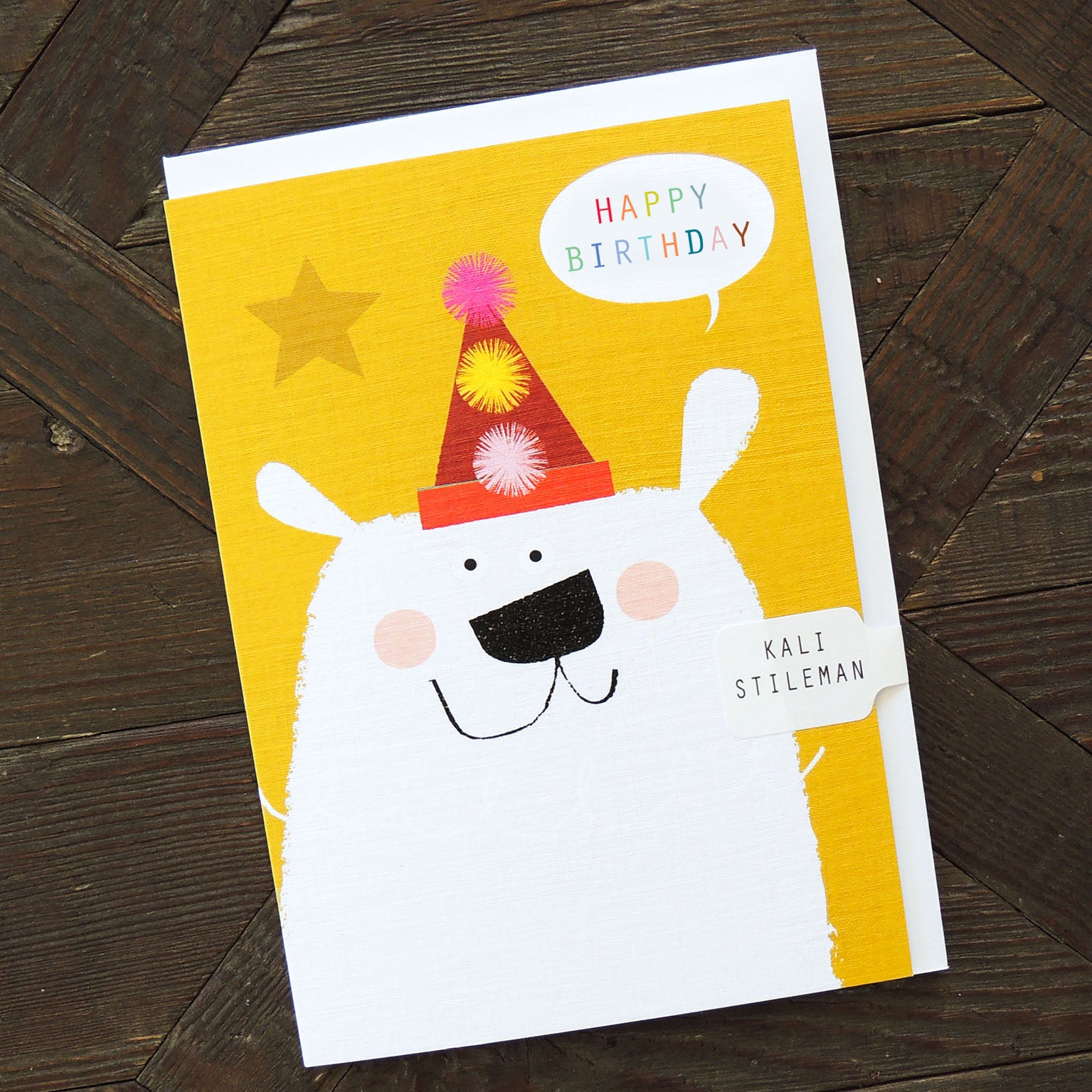 MT07 birthday polar bear greetings card