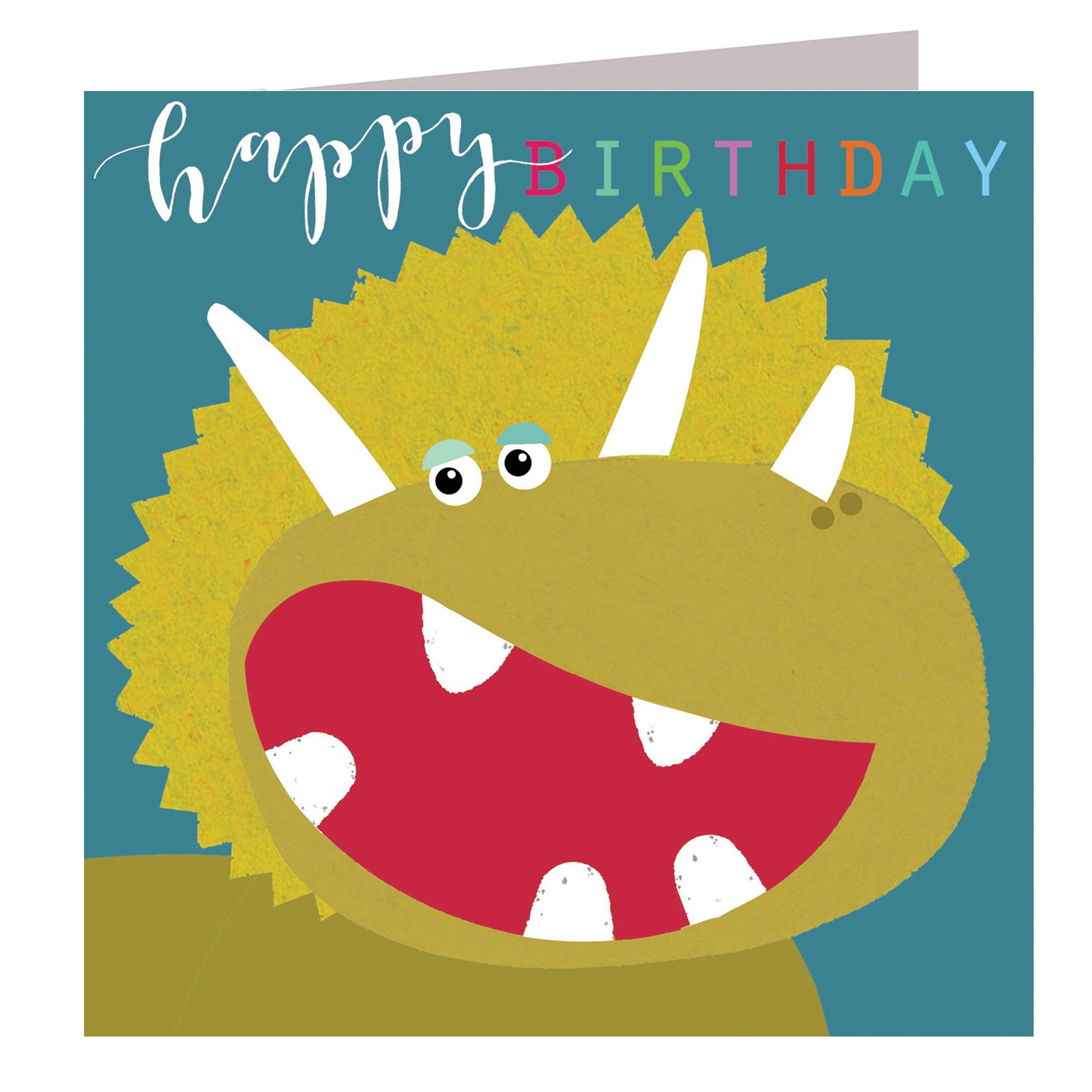 MY01 laser cut dinosaur birthday card