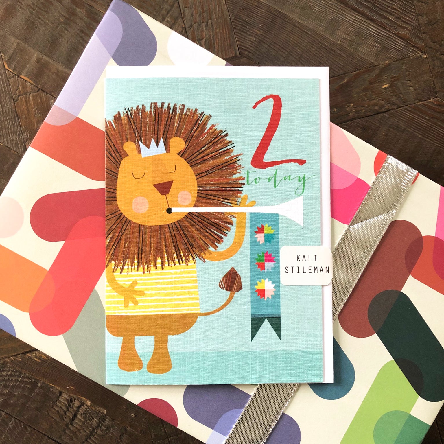 NA02 lion 2nd birthday card