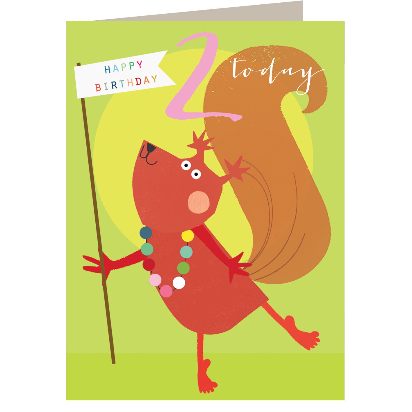 NA07 squirrel 2nd birthday card