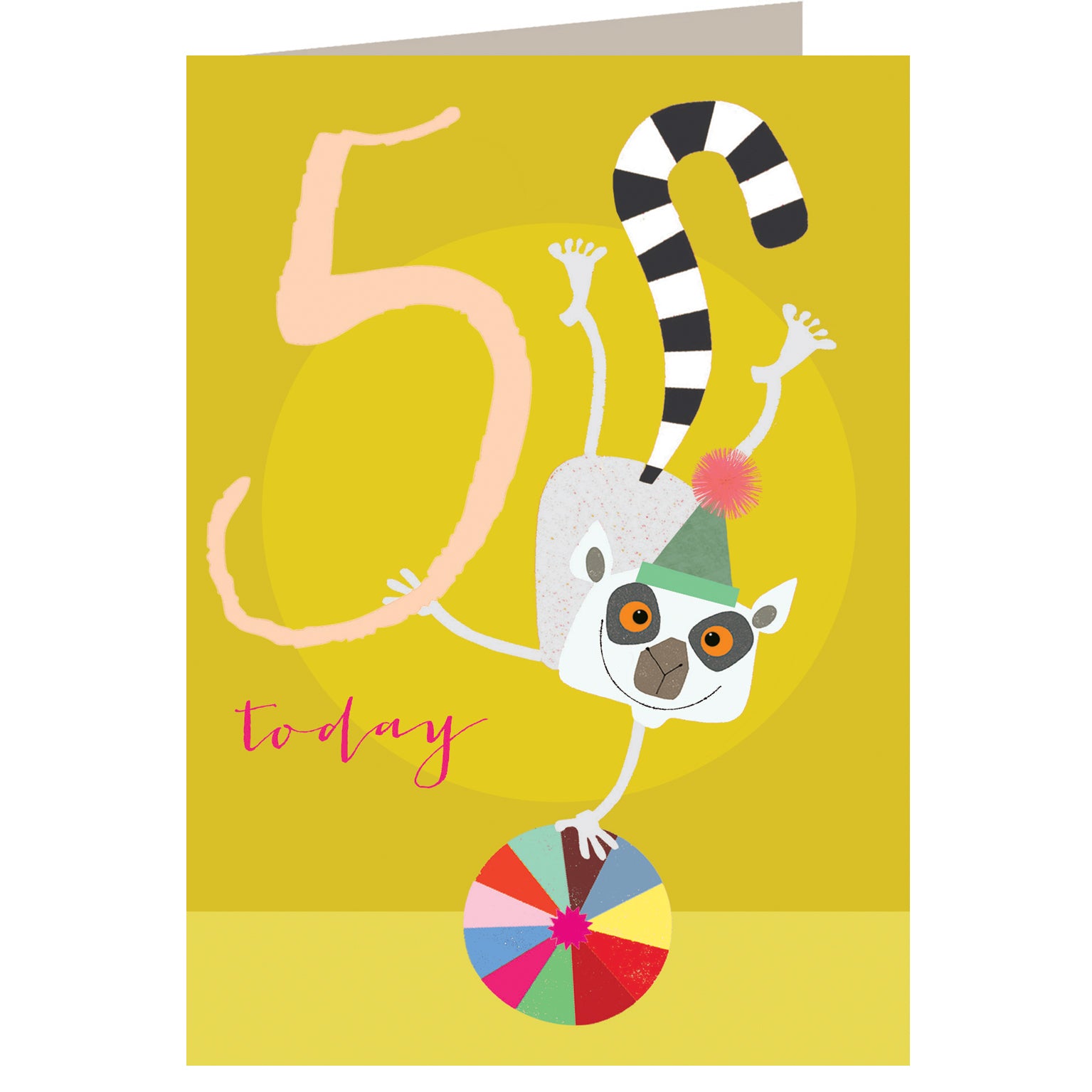 NA10 lemur 5th birthday card