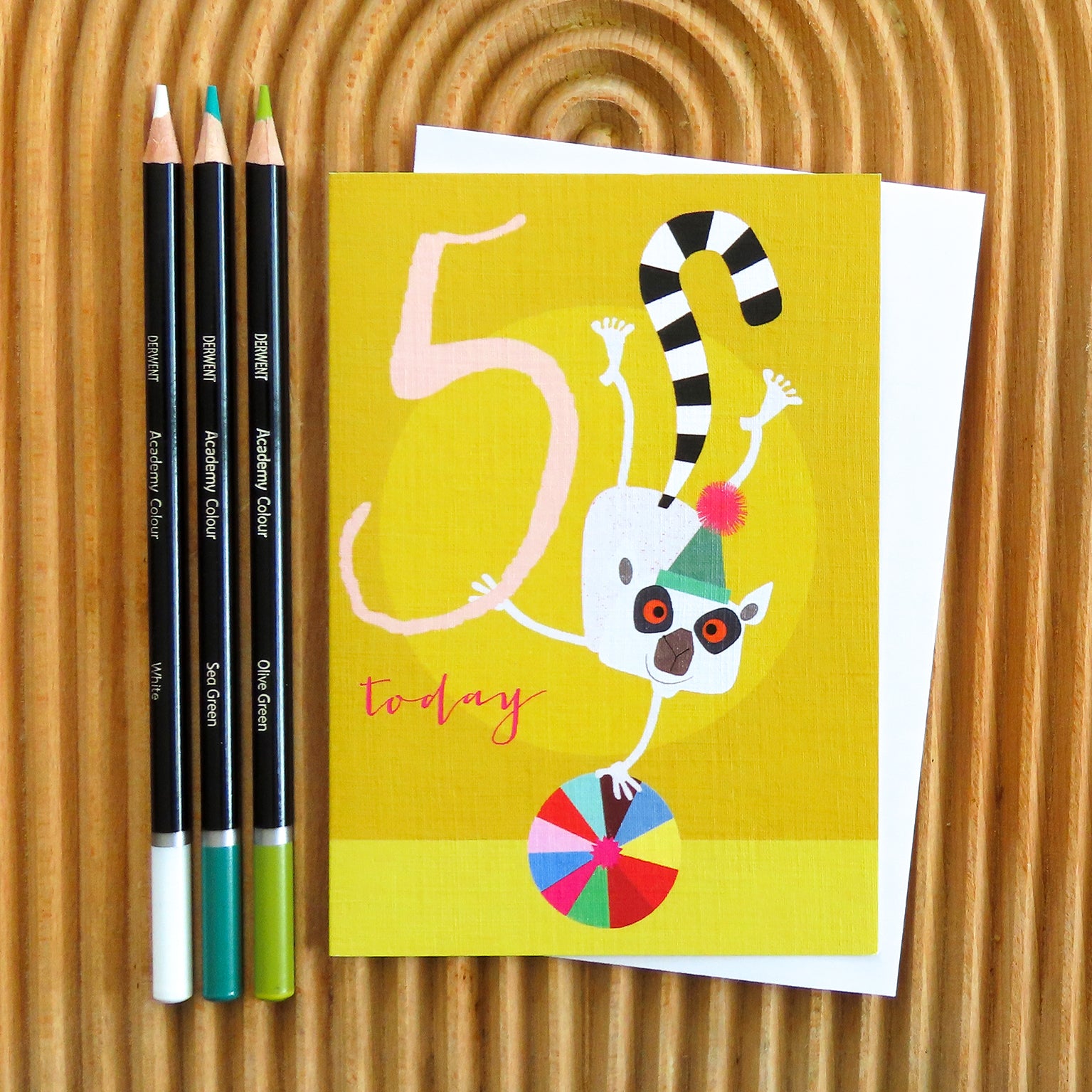 NA10 lemur 5th birthday card