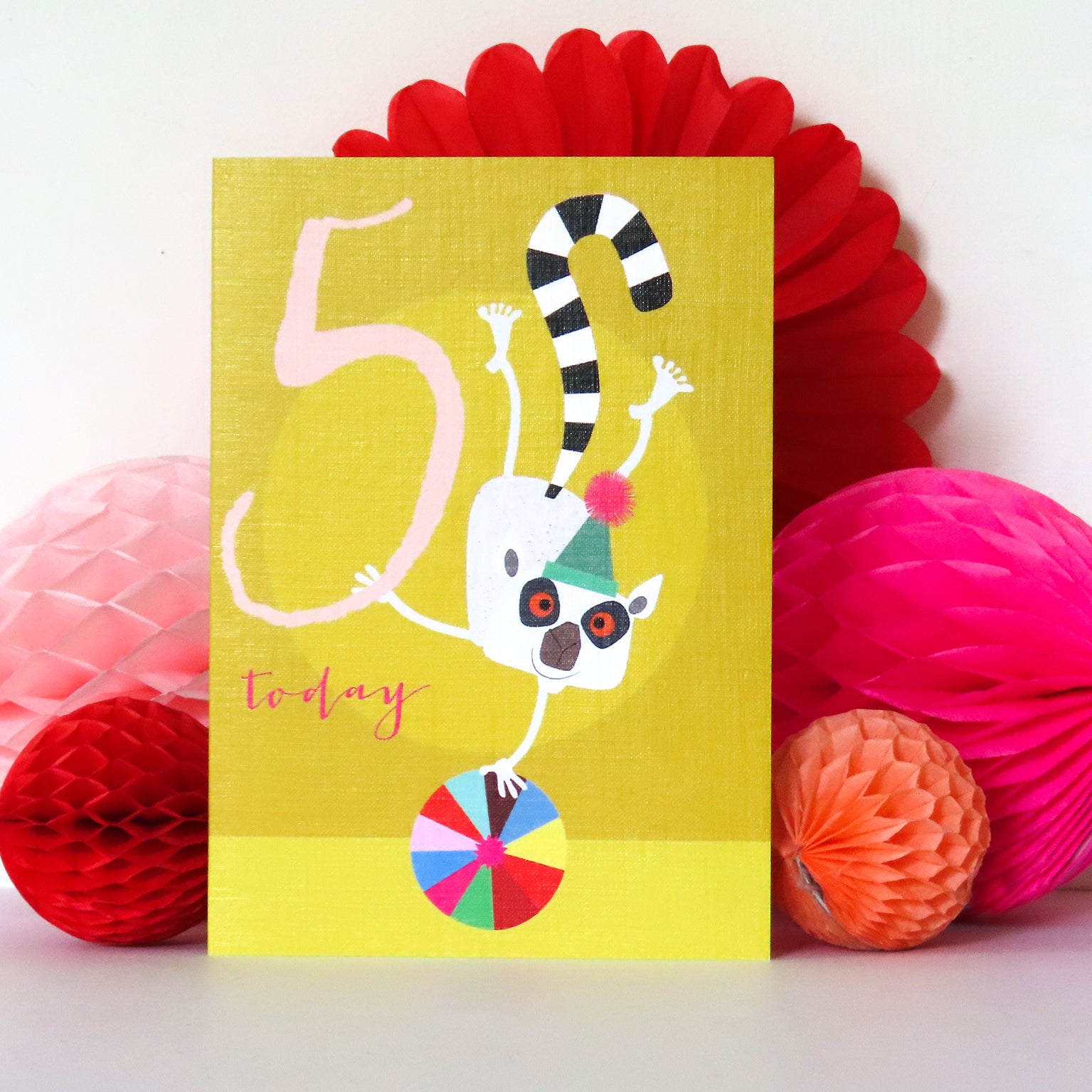 NA10 lemur 5th birthday card