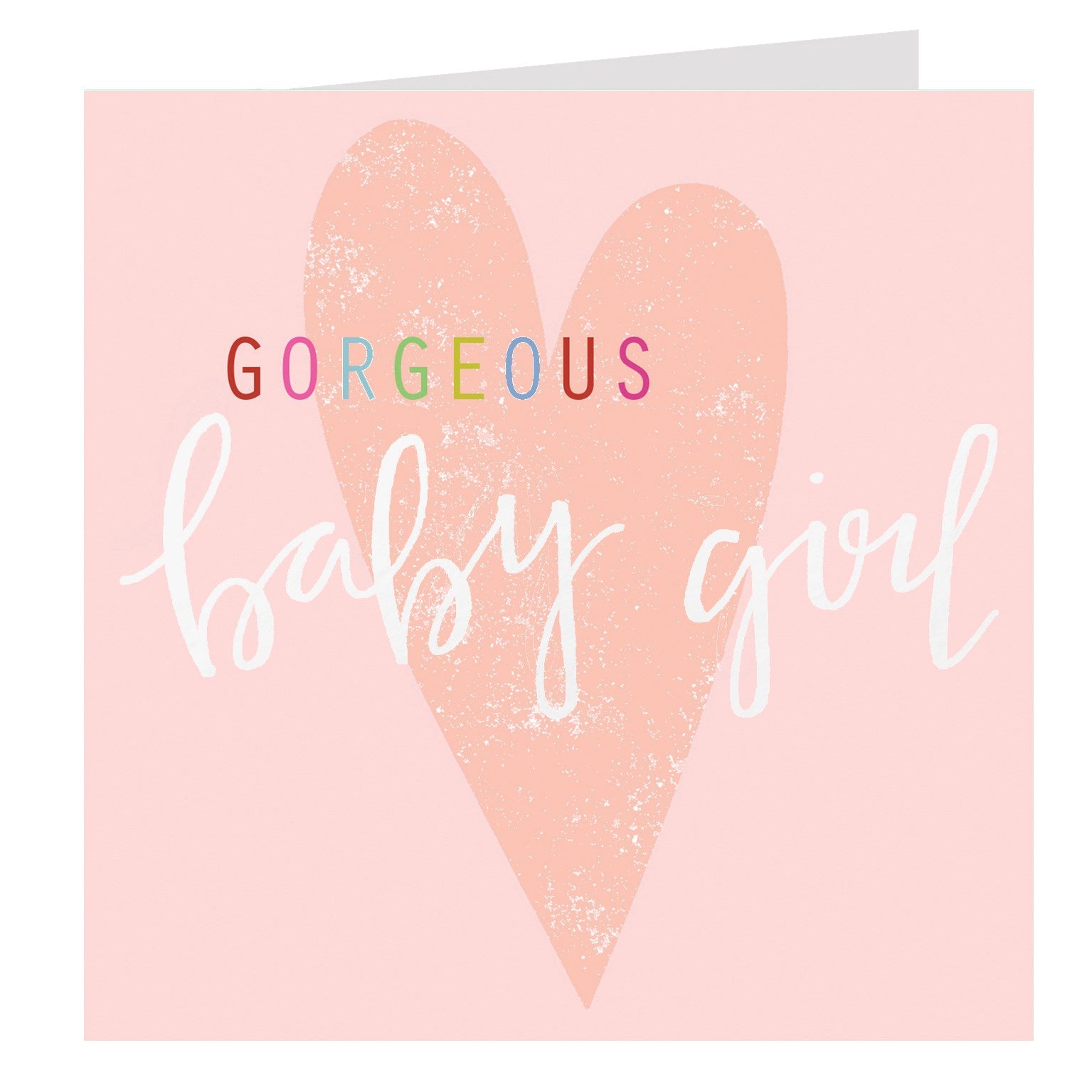 NB01 silver foiled gorgeous baby girl card