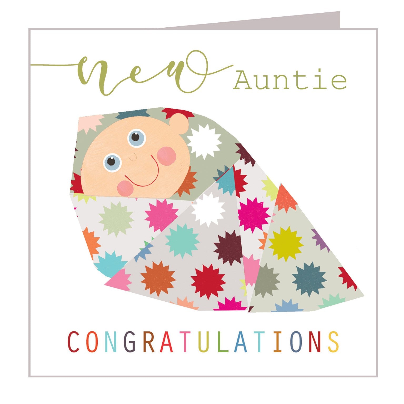 NB31 new auntie baby card