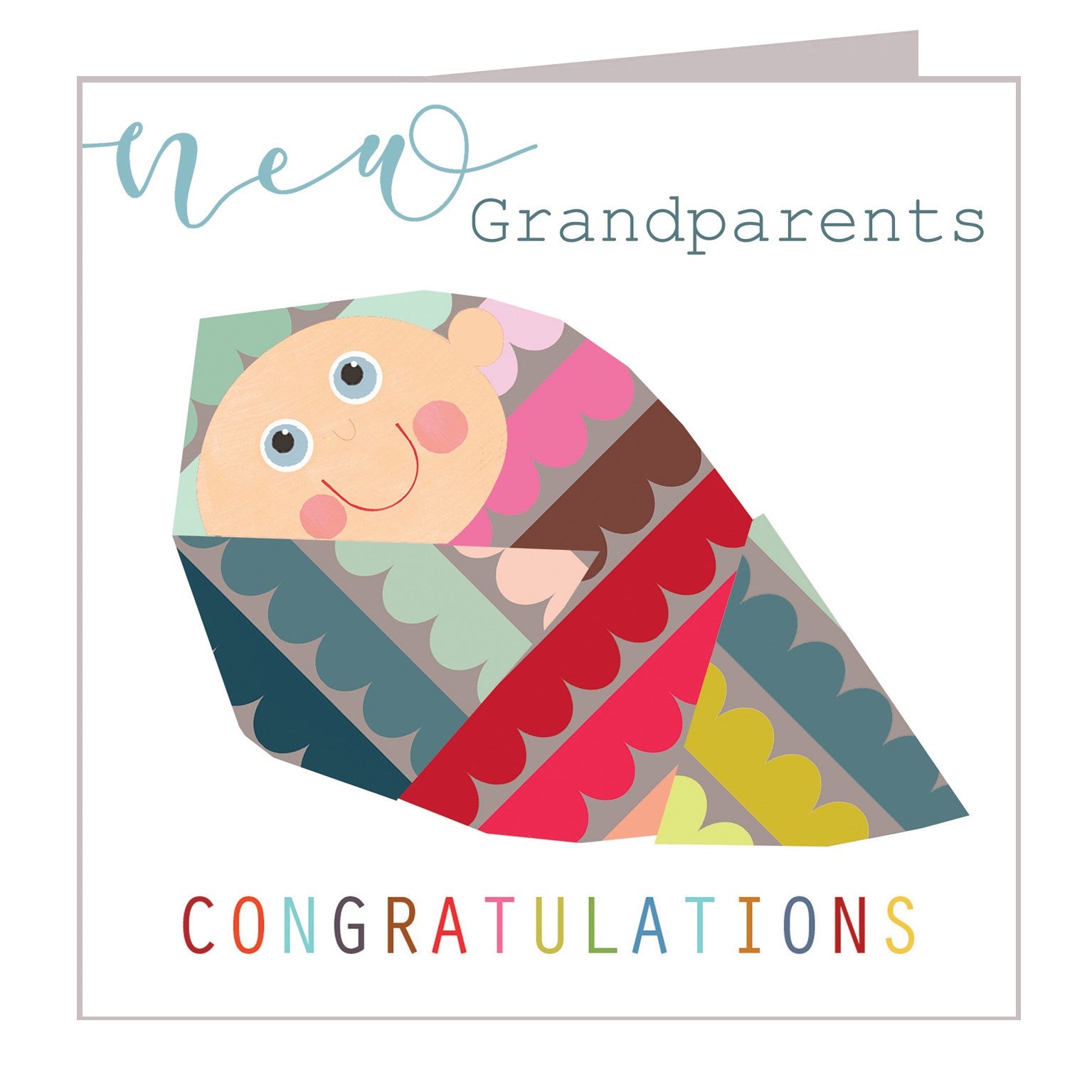 NB32 new grandparents baby card