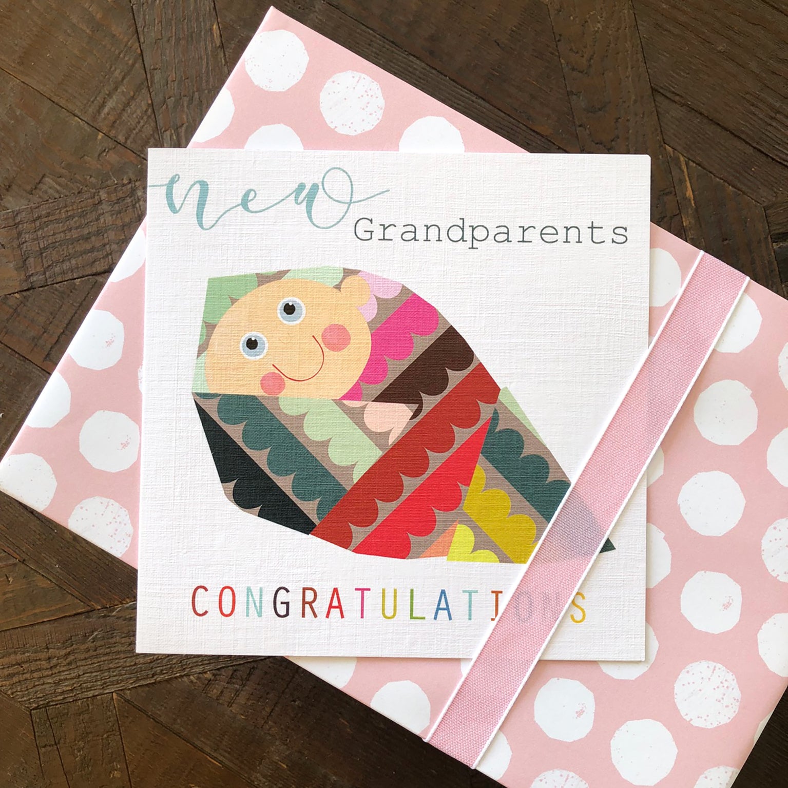 NB32 new grandparents baby card