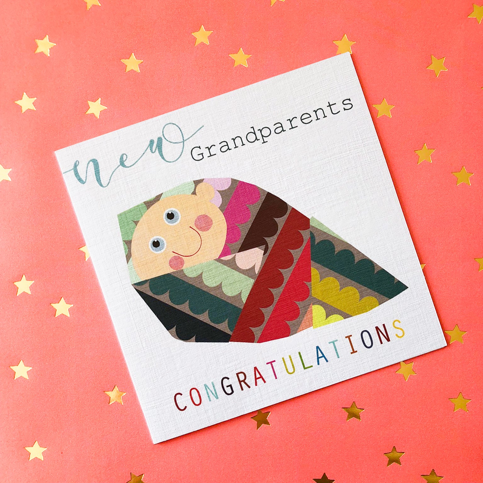 NB32 new grandparents baby card