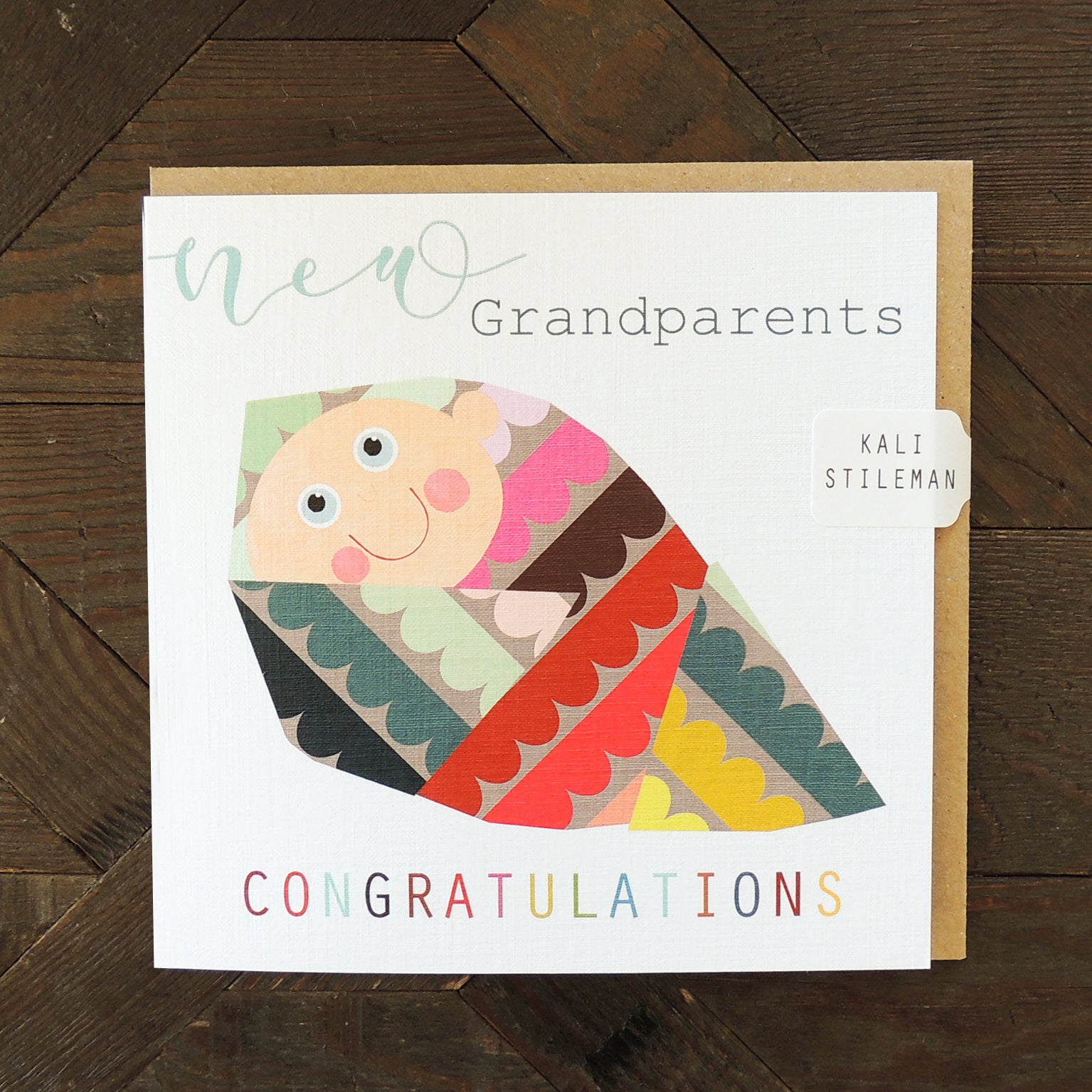 NB32 new grandparents baby card