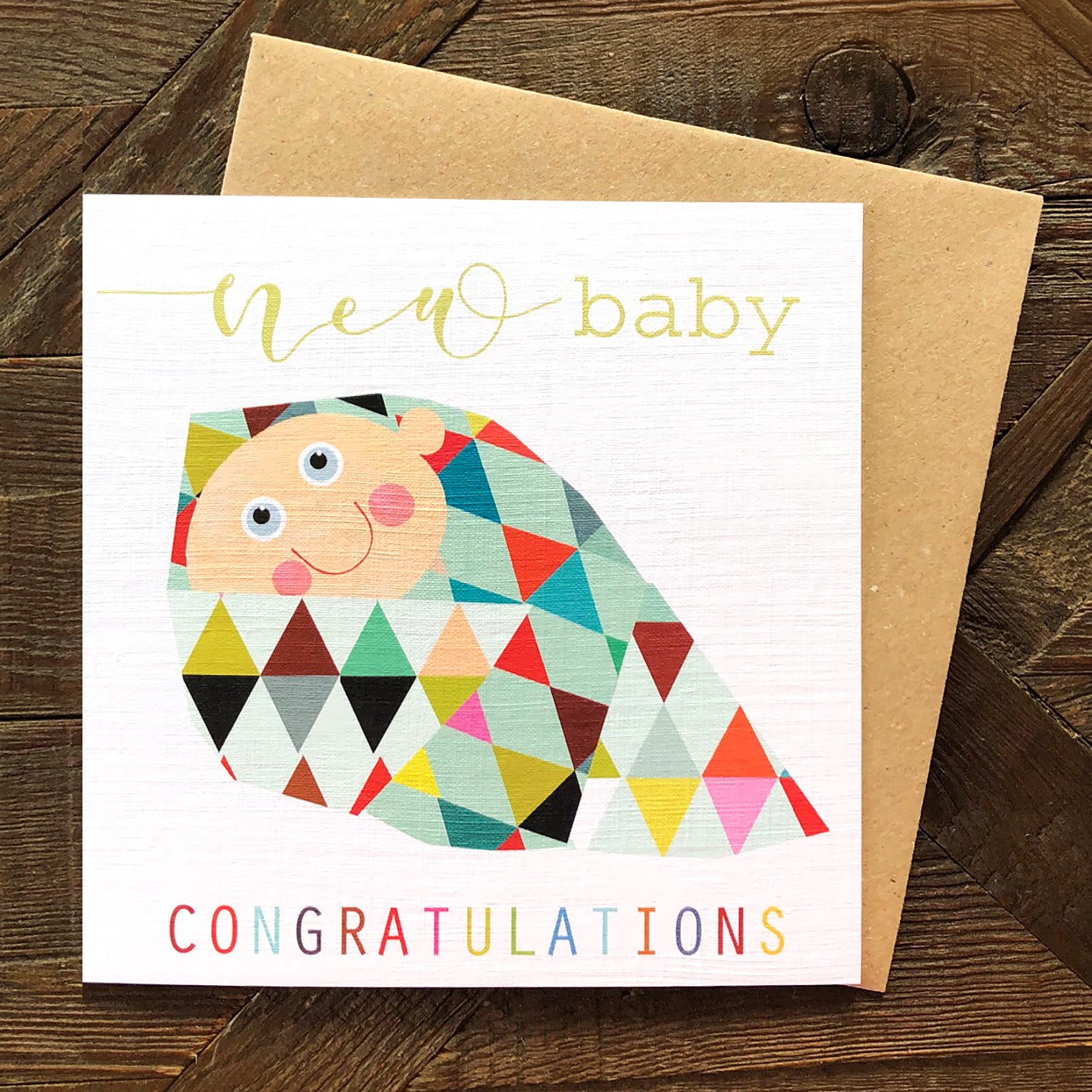 NB33 new baby congratulations card