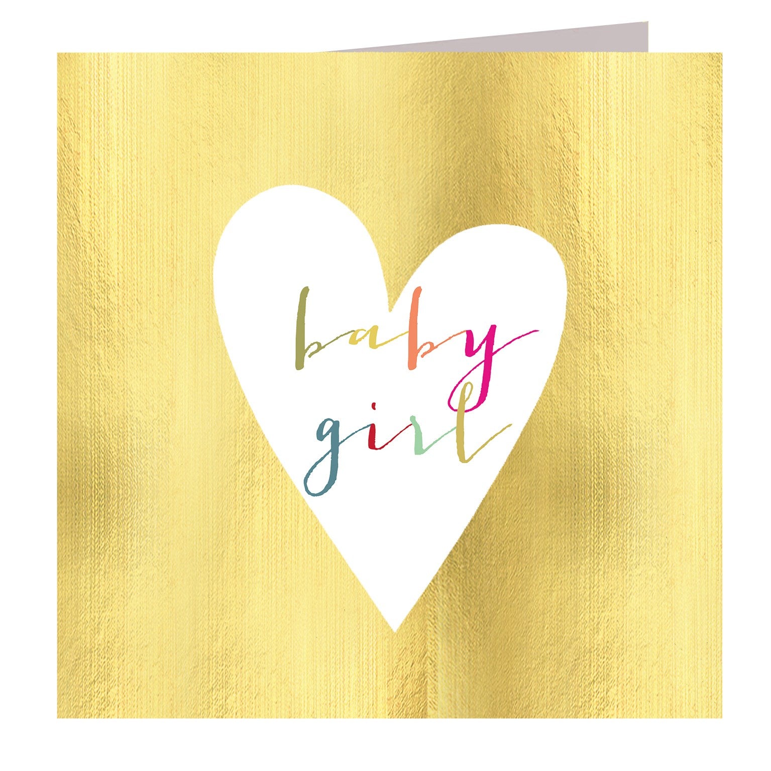 NB40 gold foiled baby girl card