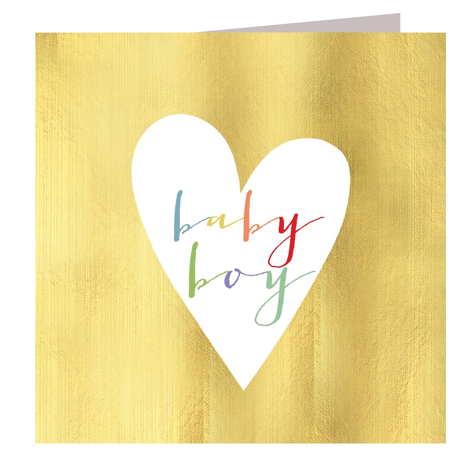 NB41 gold foiled baby boy card