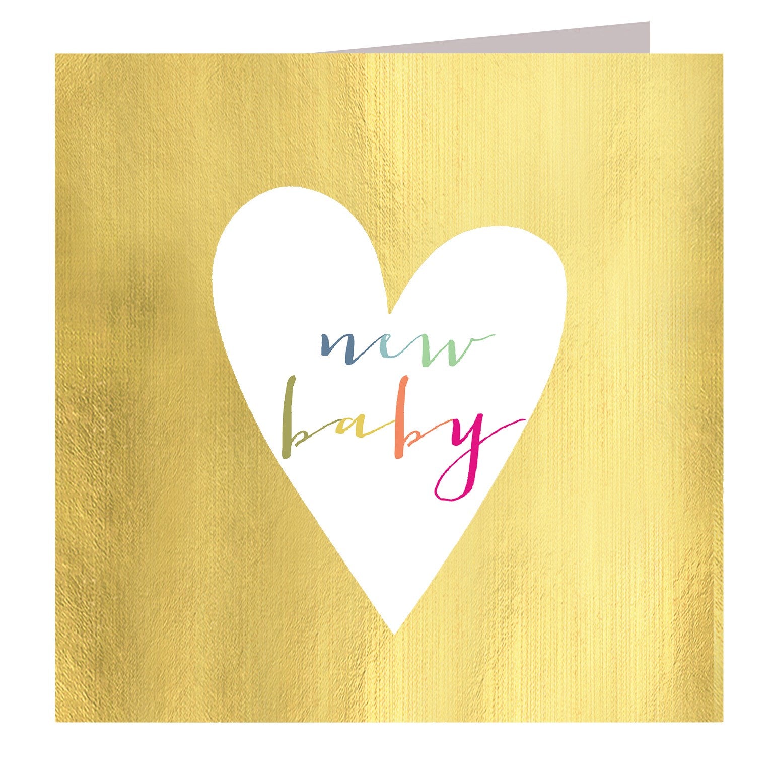 NB42 gold foiled new baby card