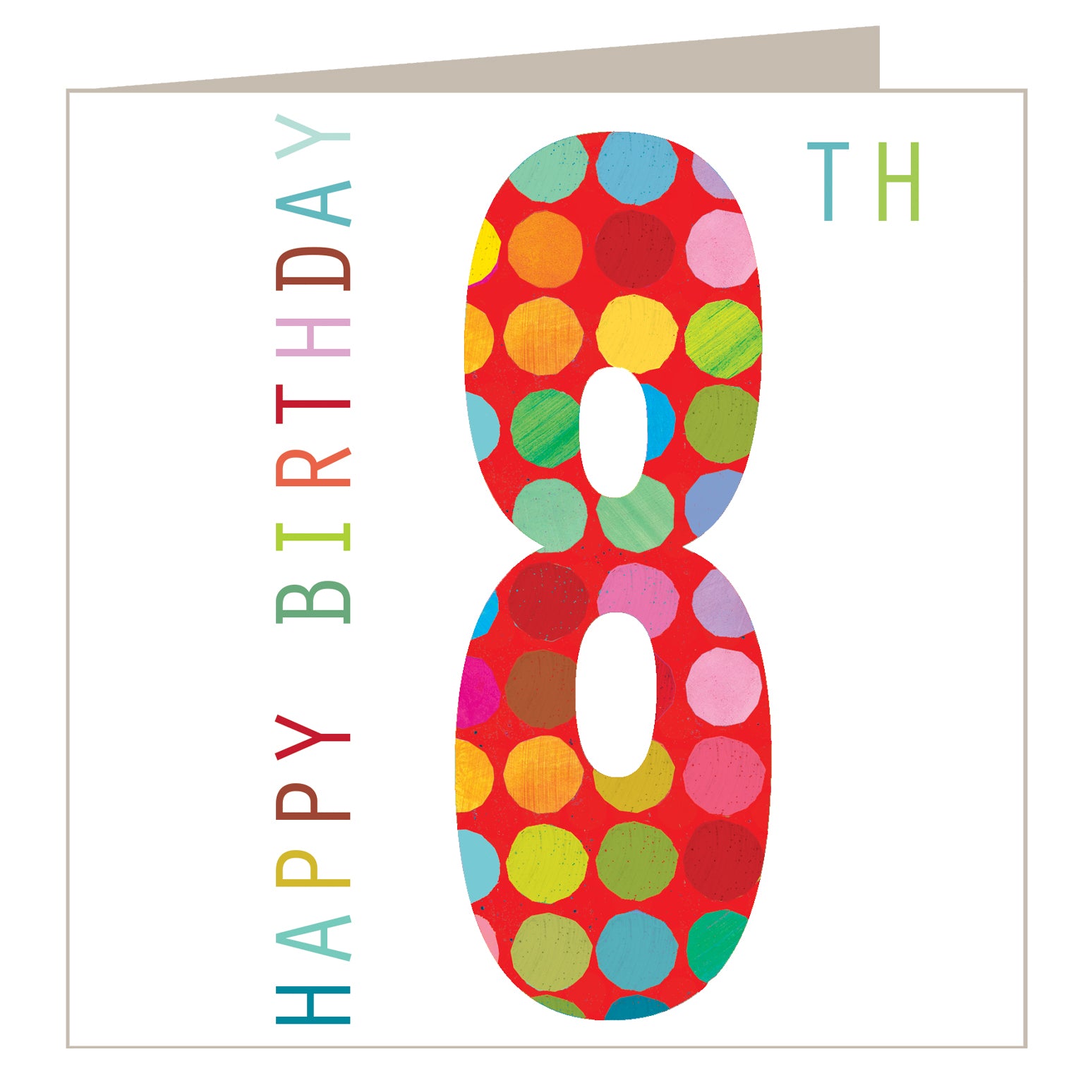 NO08 sparkly number eight card