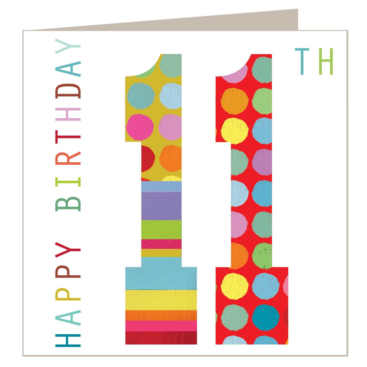 NO11 sparkly number eleven card