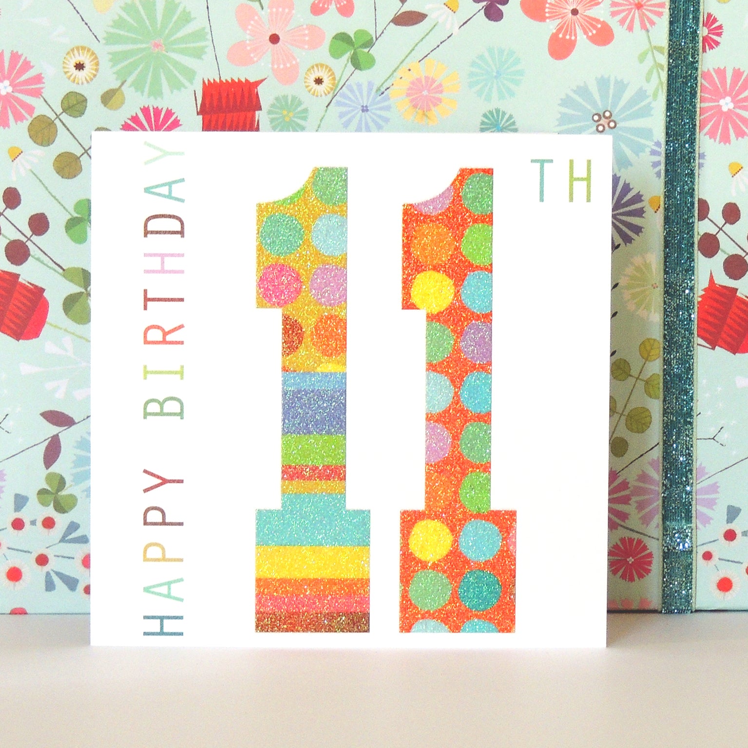 NO11 sparkly number eleven card