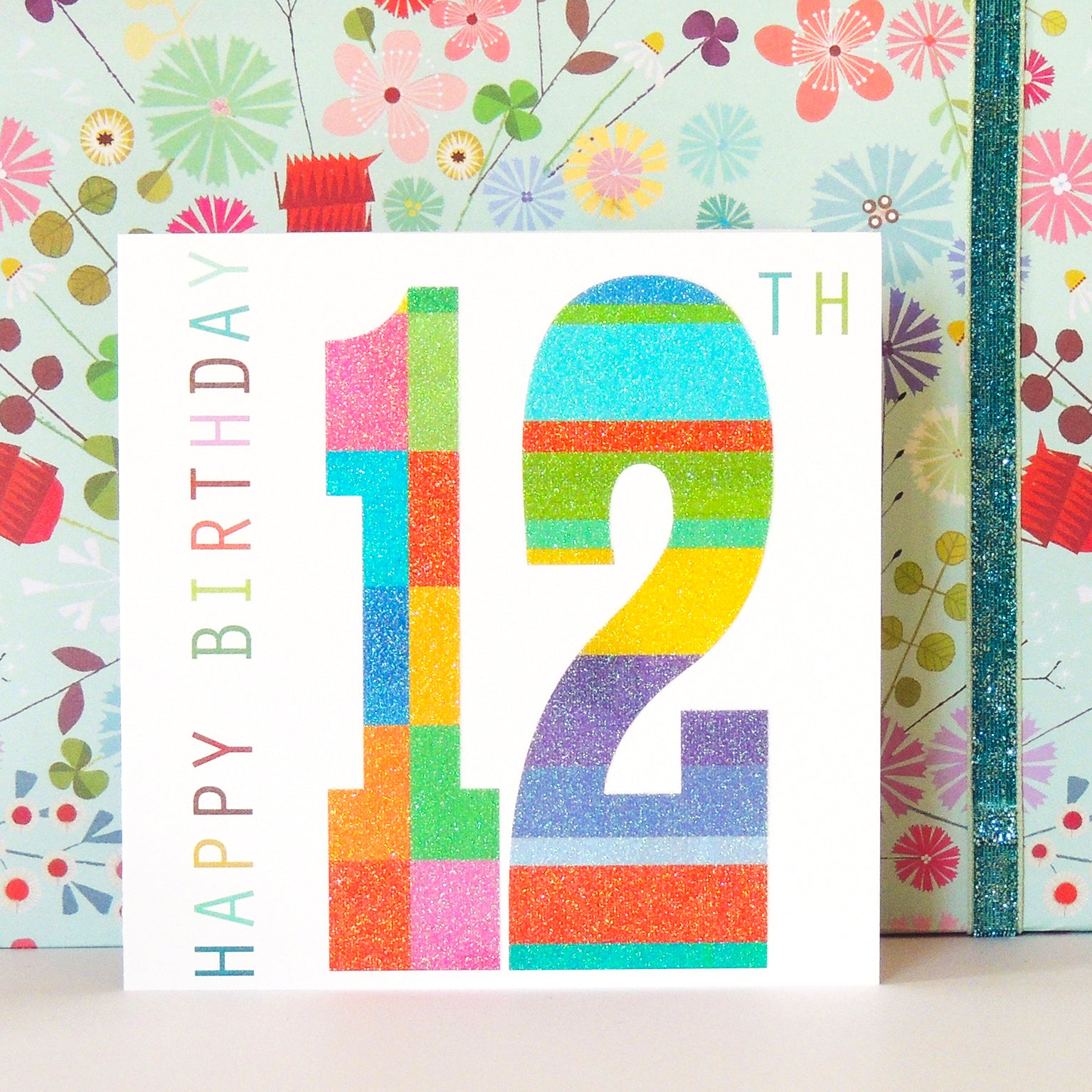 NO12 sparkly number twelve card