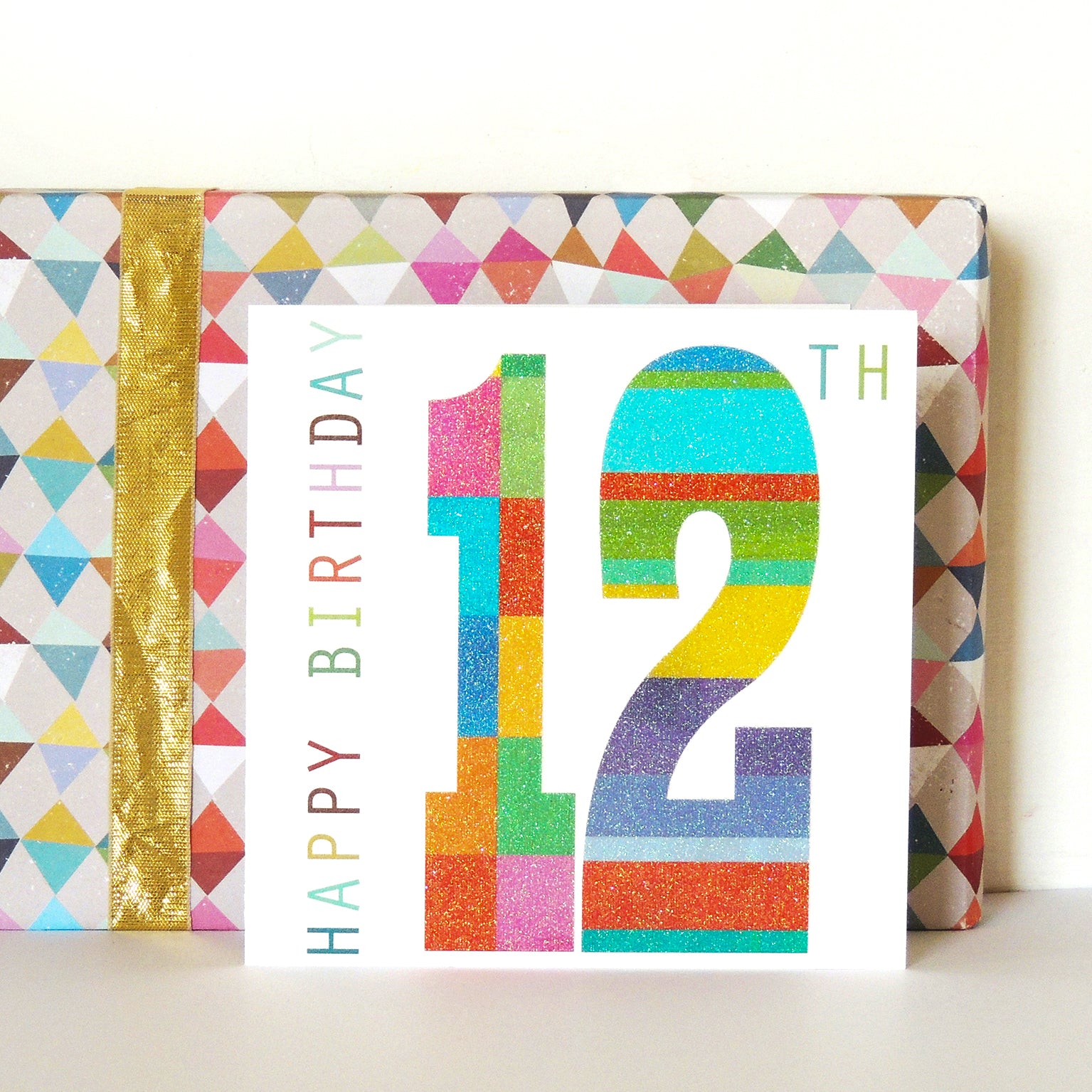 NO12 sparkly number twelve card