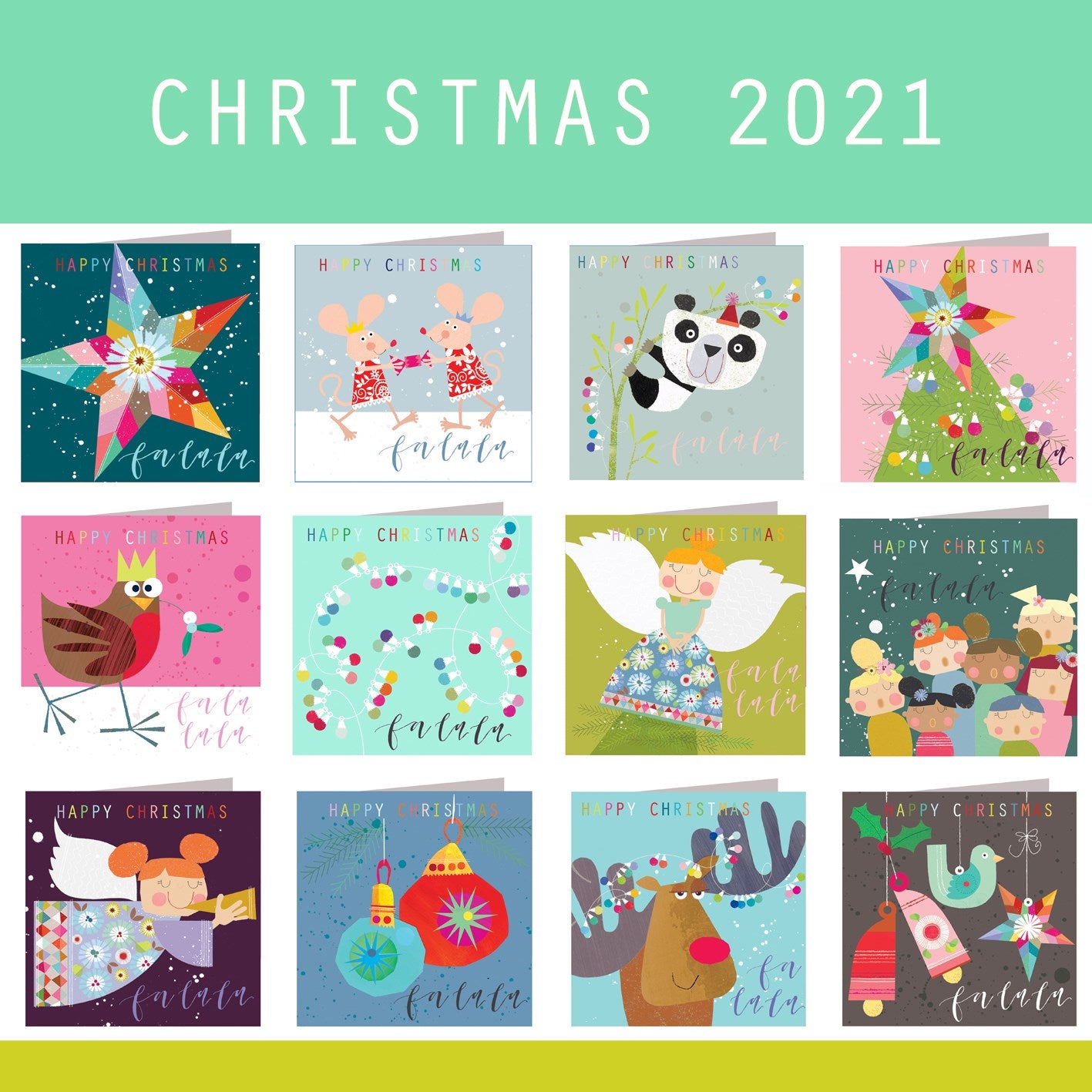 Christmas greetings card pack