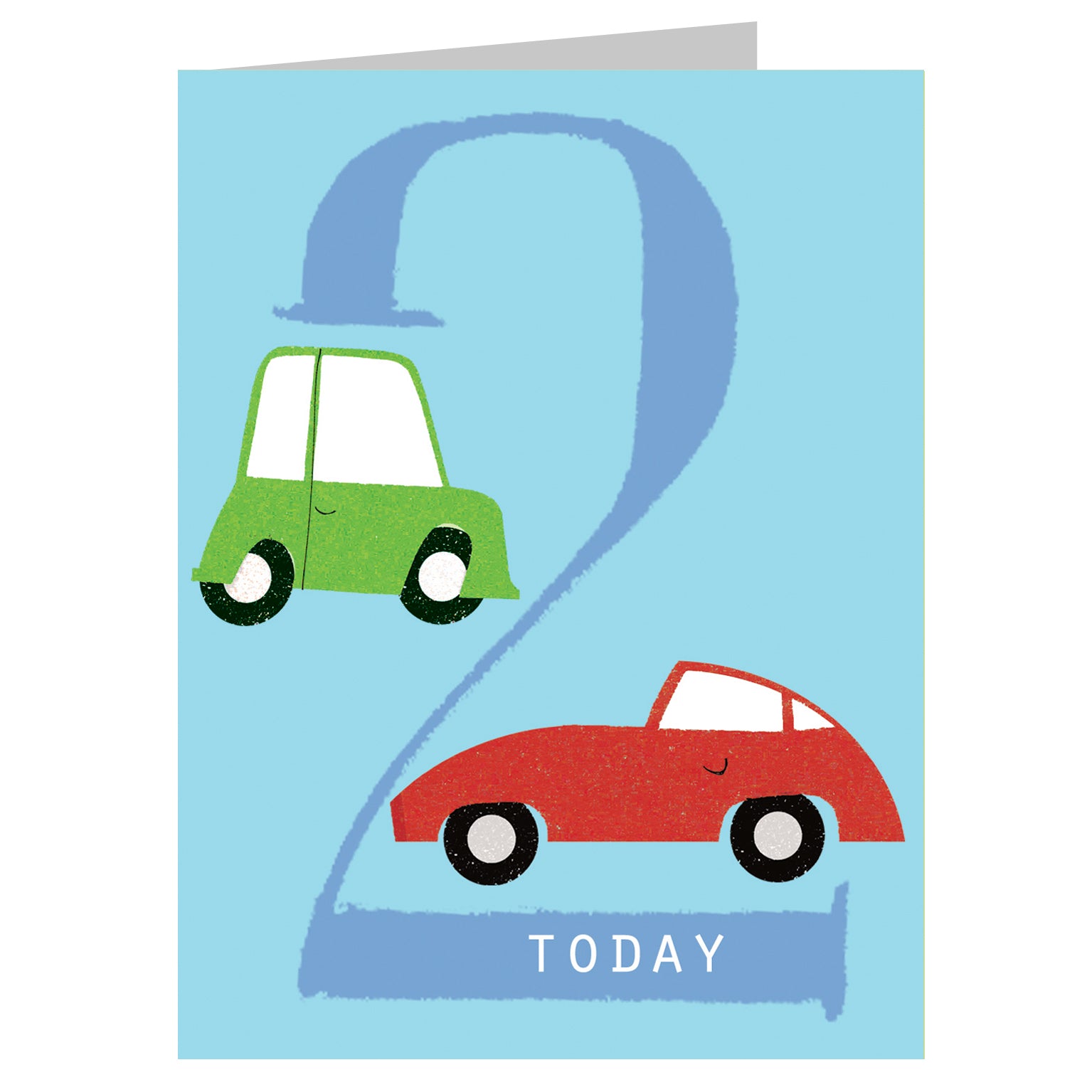 mini cars 2nd birthday card