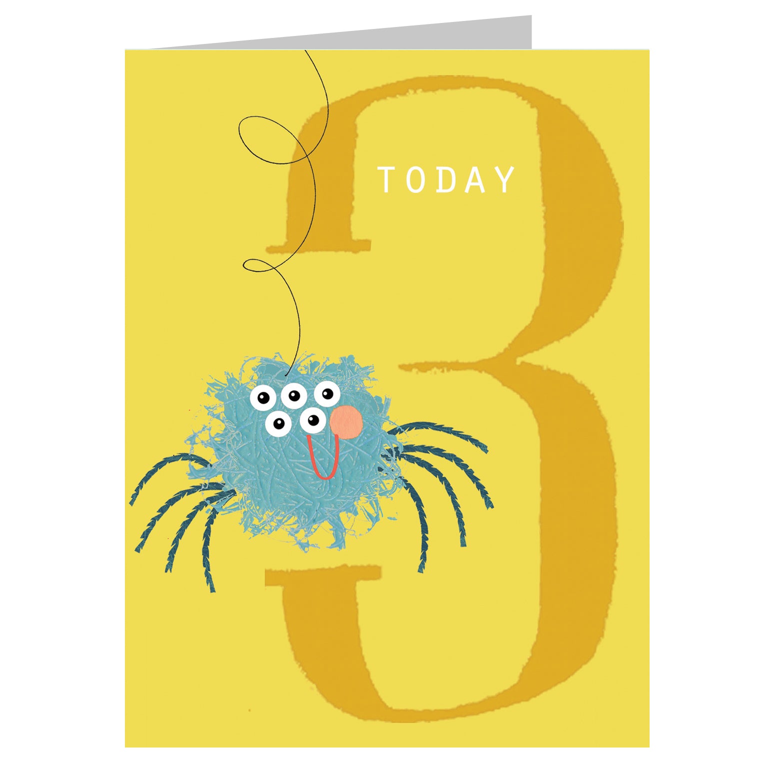 mini speedy spider 3rd birthday card