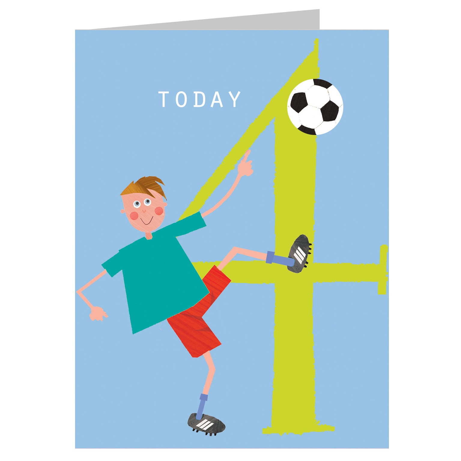 mini football 4th birthday card