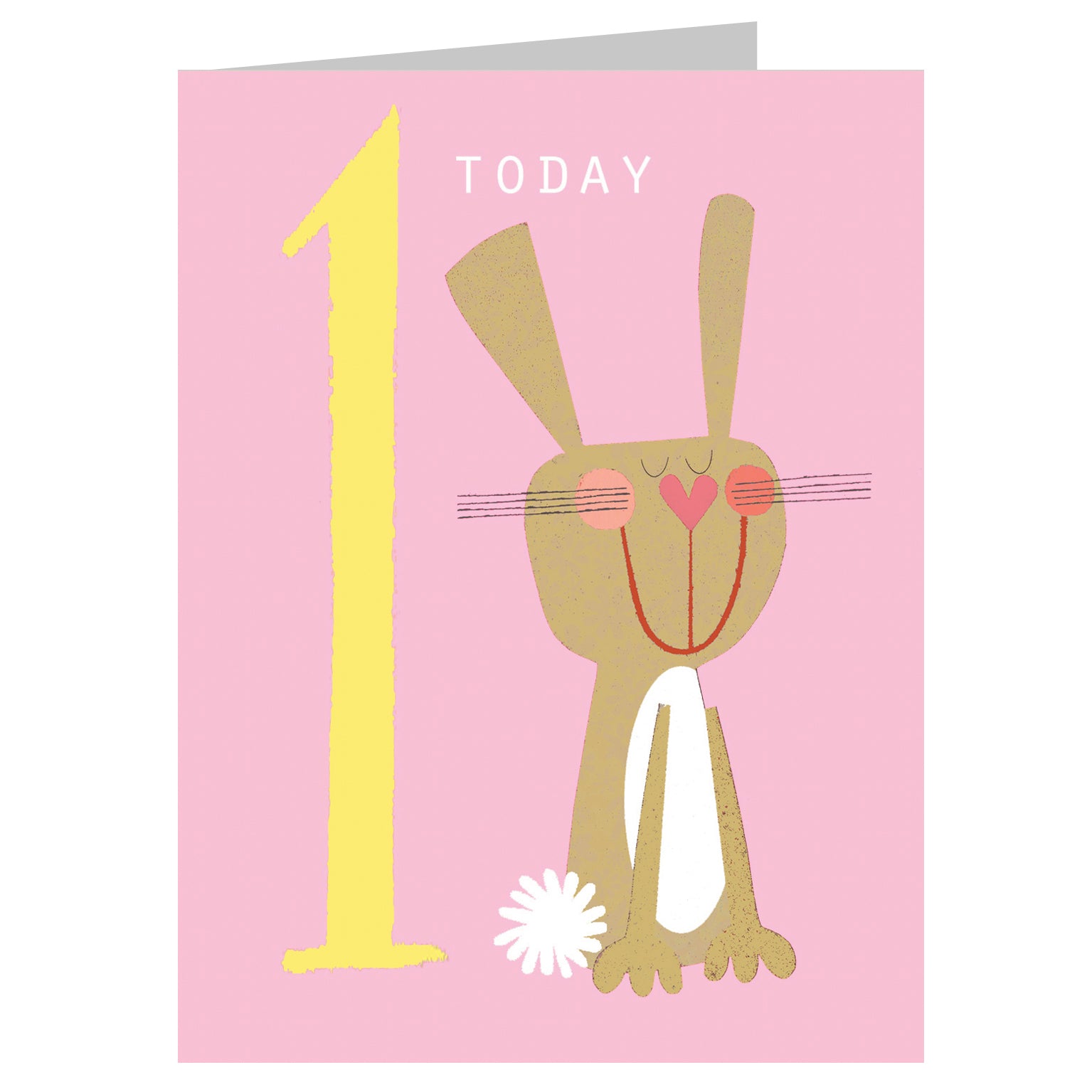 mini bunny 1st birthday card