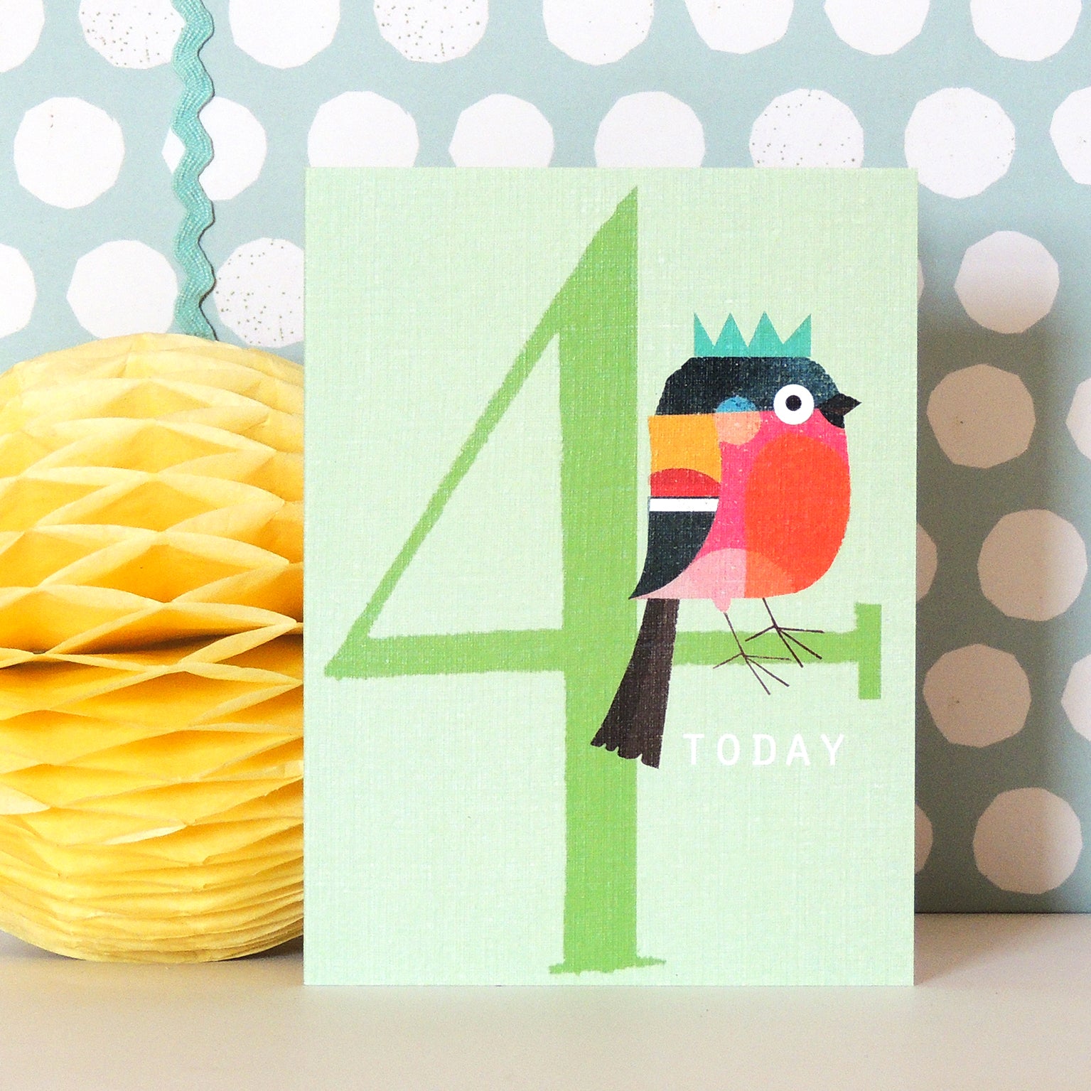 mini happy birdie! 4th birthday card