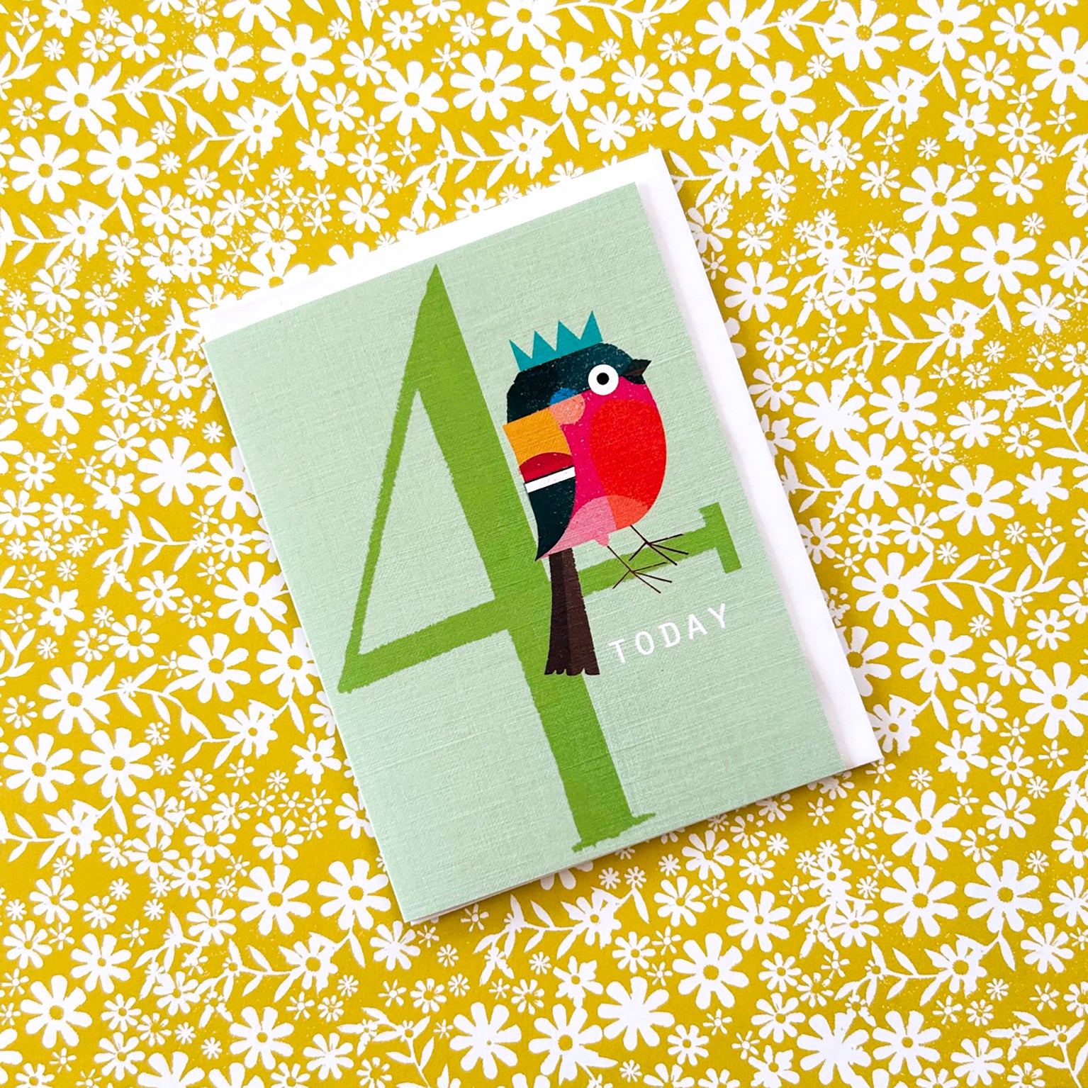 mini happy birdie! 4th birthday card