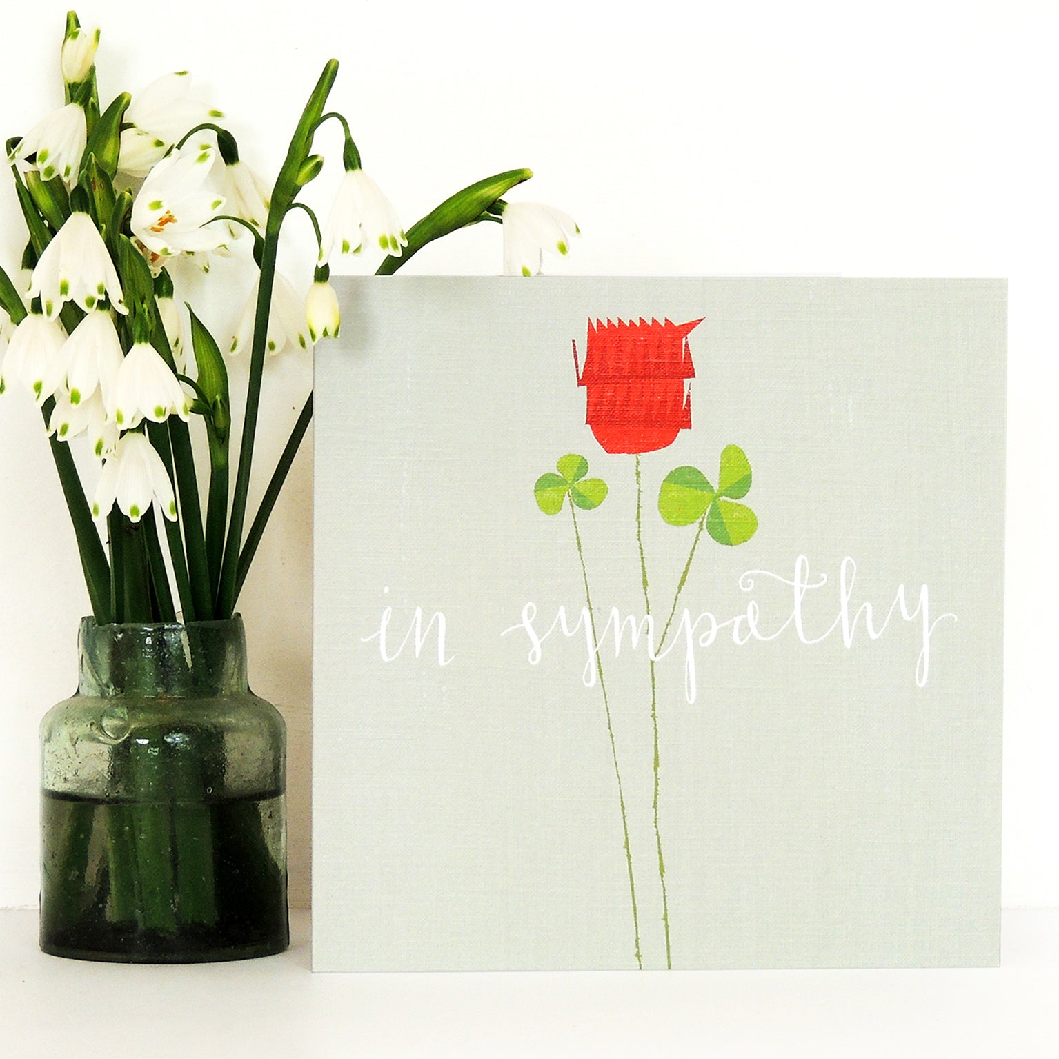 OC01 in sympathy greetings card