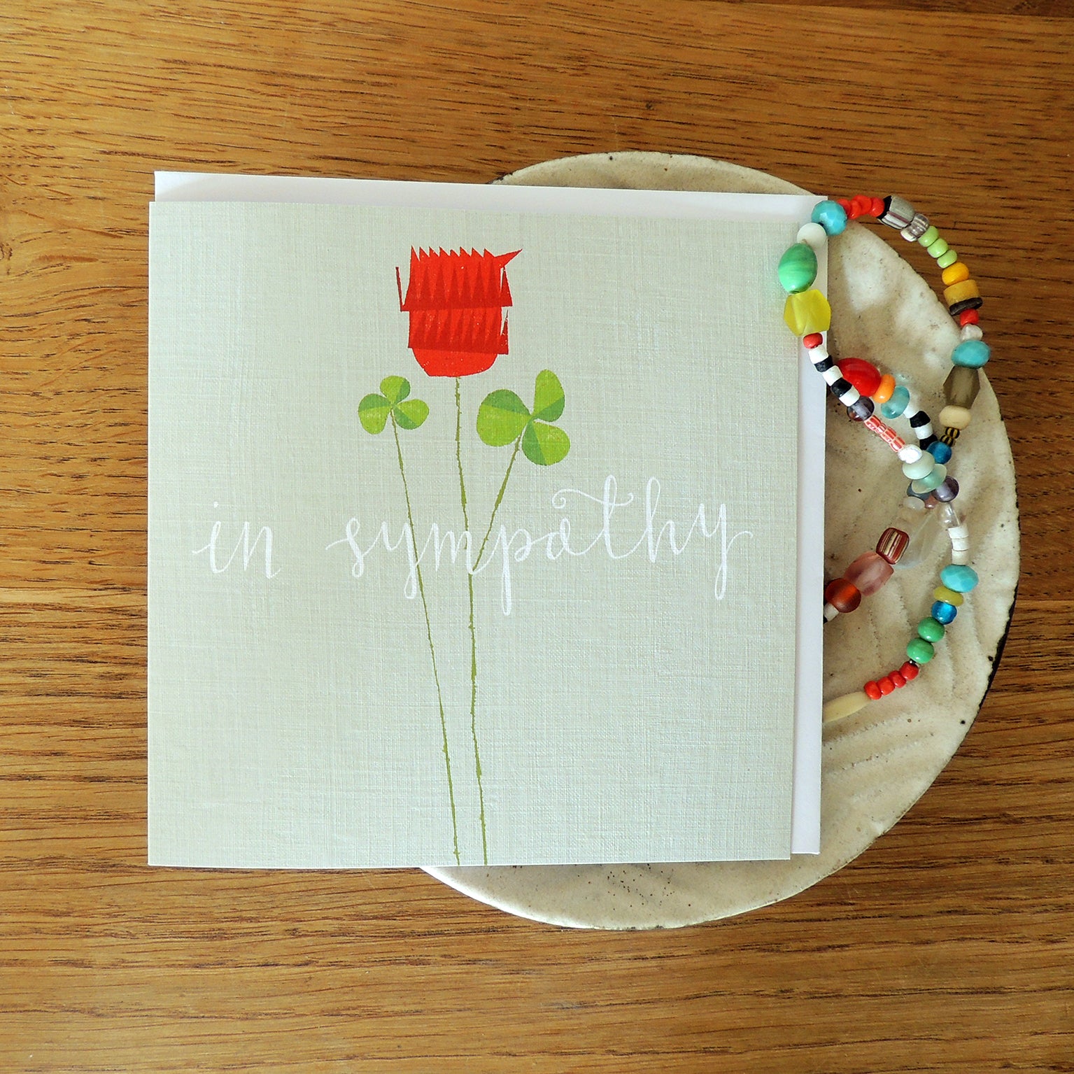 OC01 in sympathy greetings card