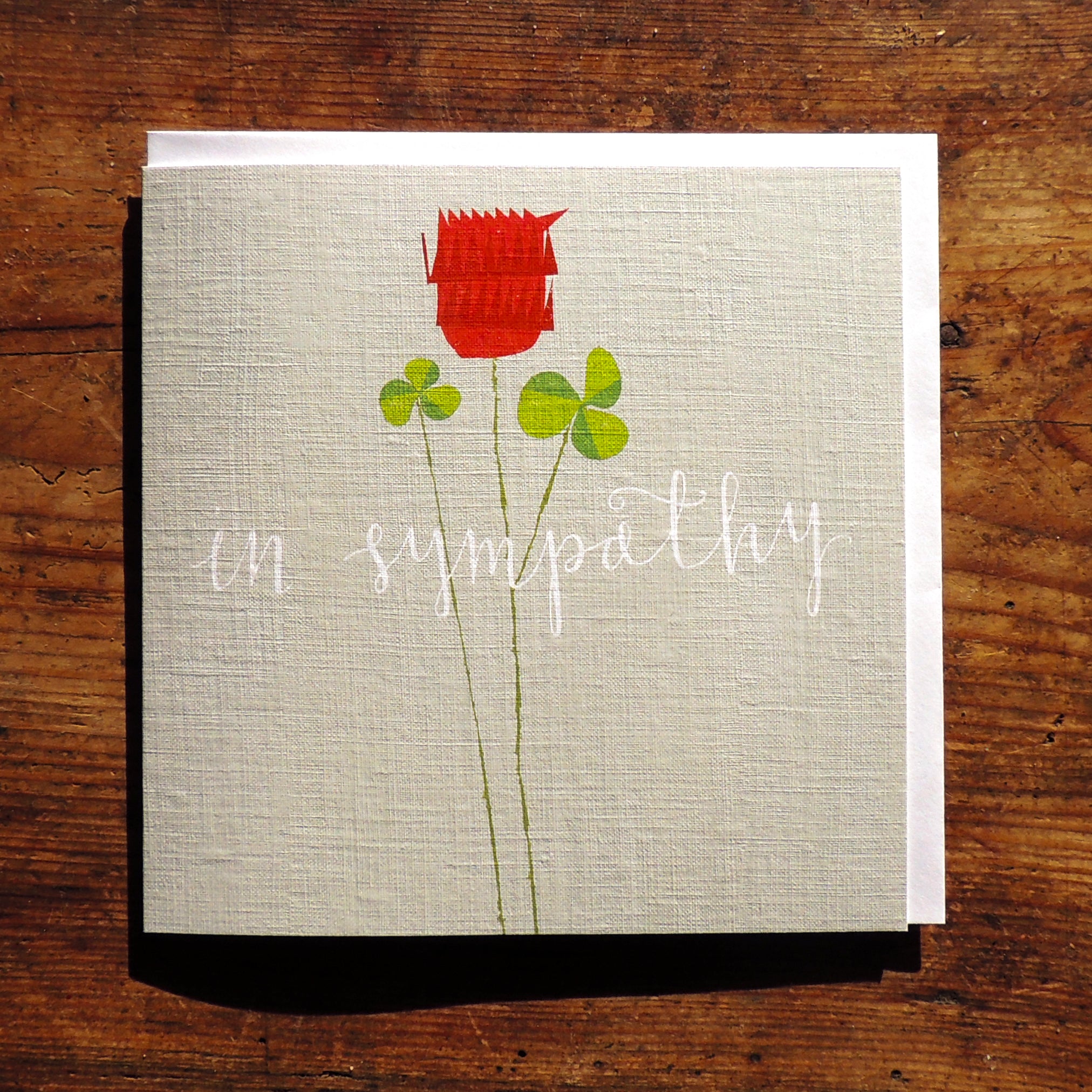 OC01 in sympathy greetings card