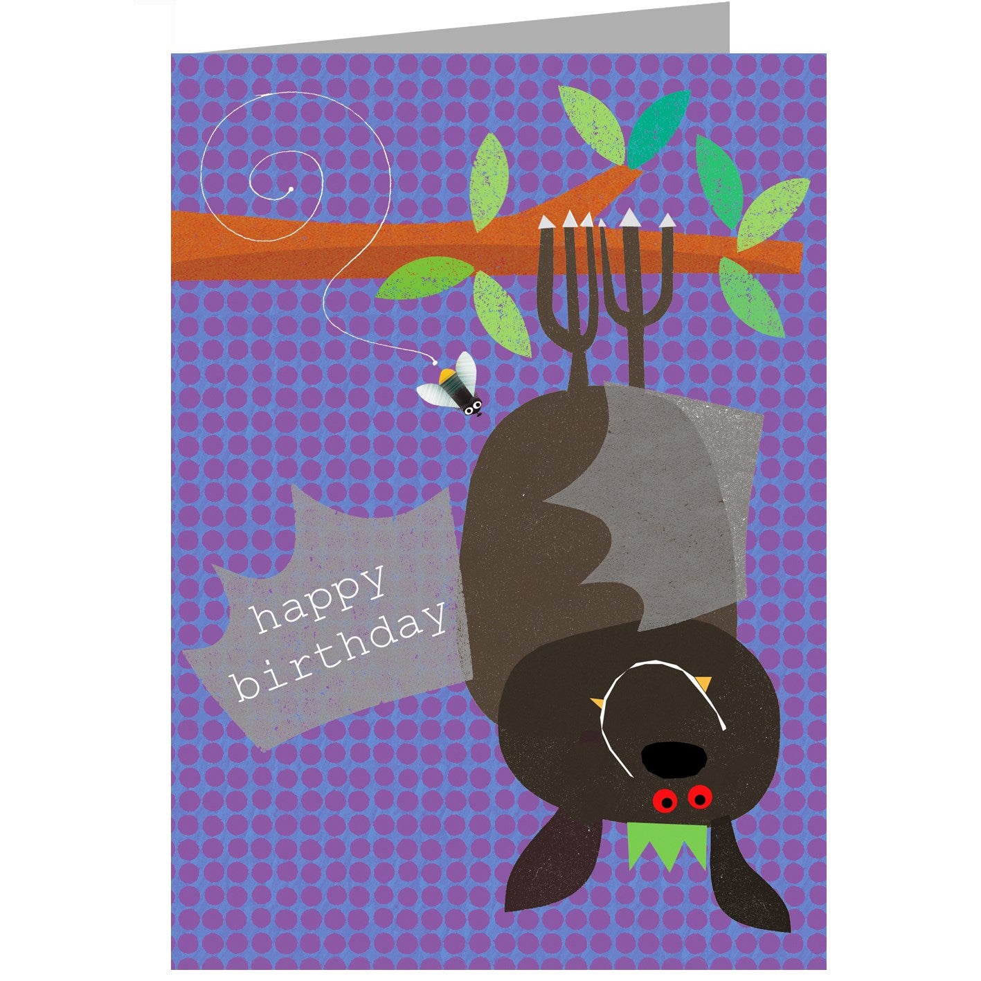 bat happy birthday card