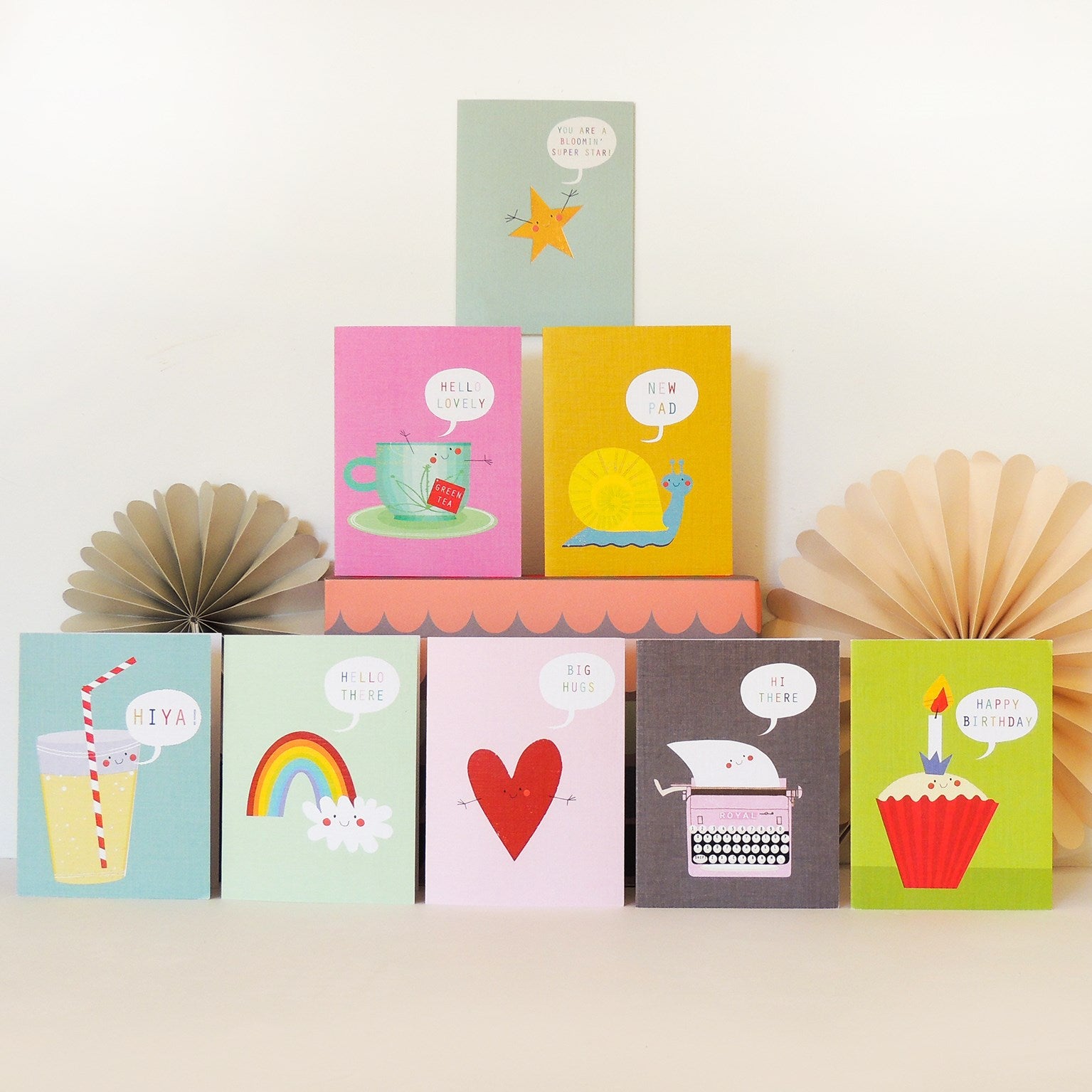 mixed mini smilies cards