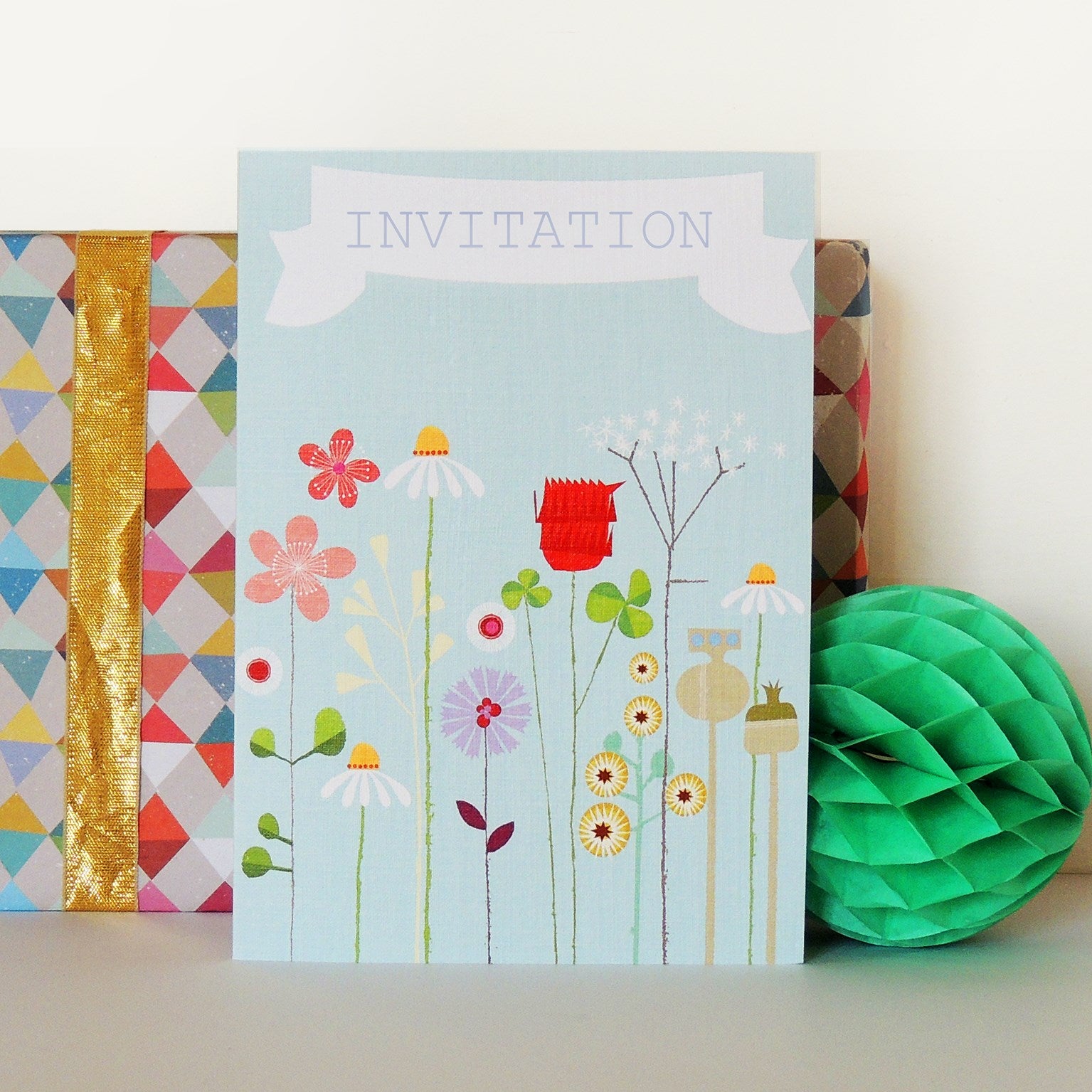 personalised daisies and clover card