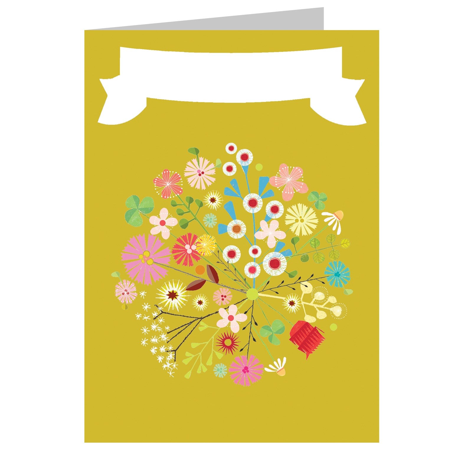 personalised mustard bloom card