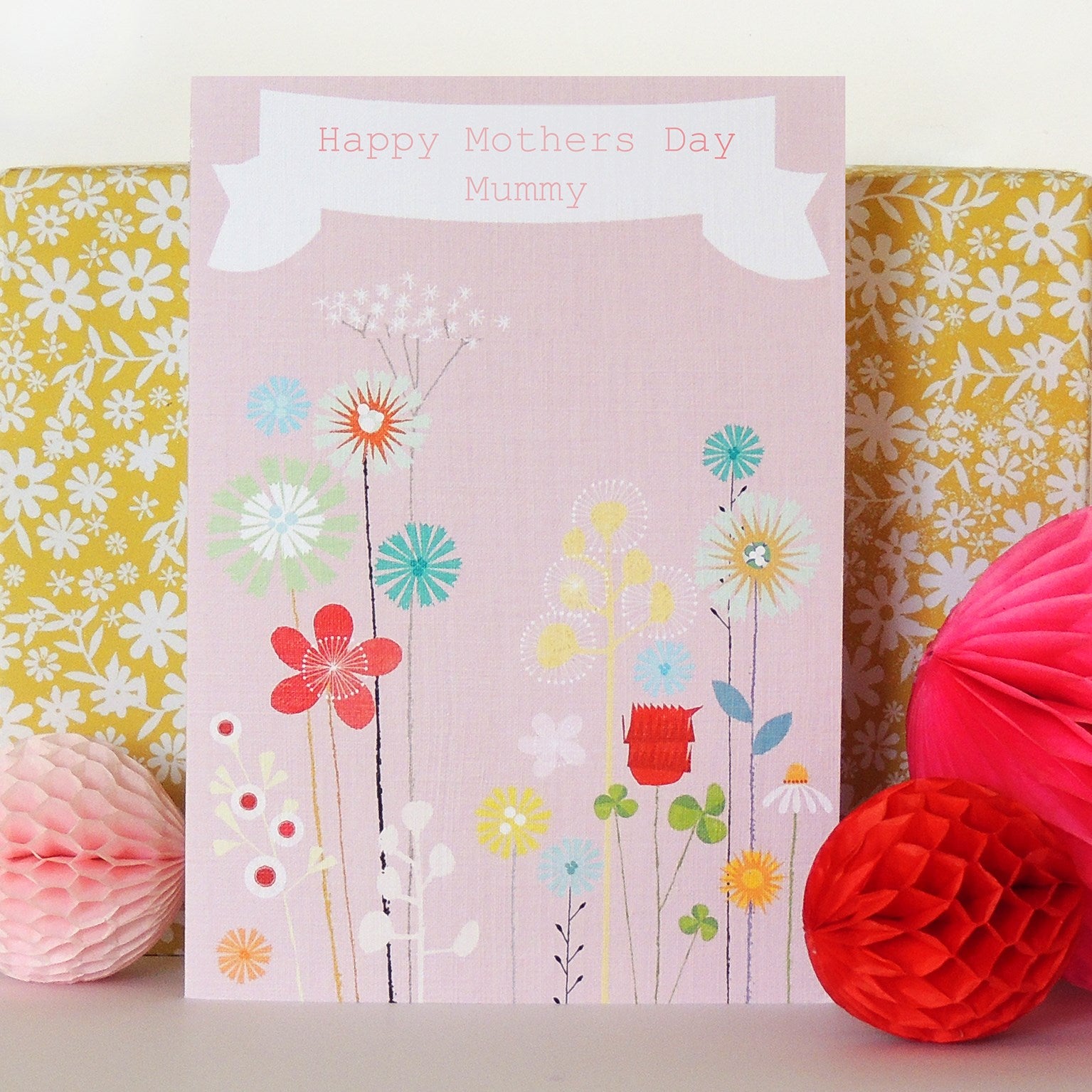 personalised sundew and cornflowers card