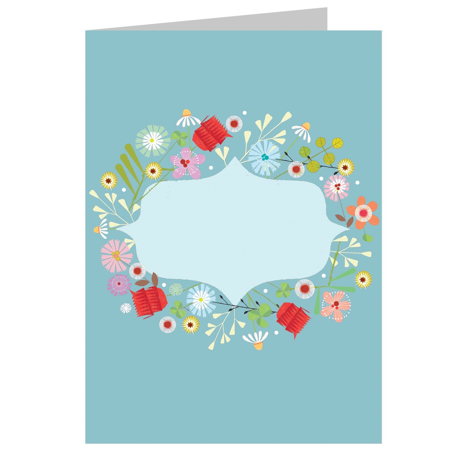 personalised floral motif card